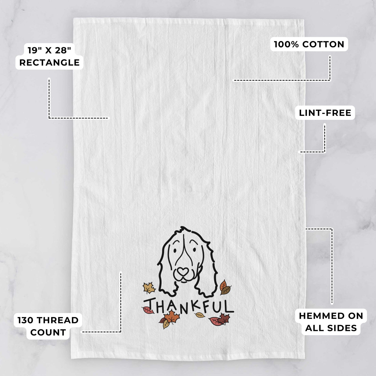 Thankful English Springer Spaniel - Tea Towel