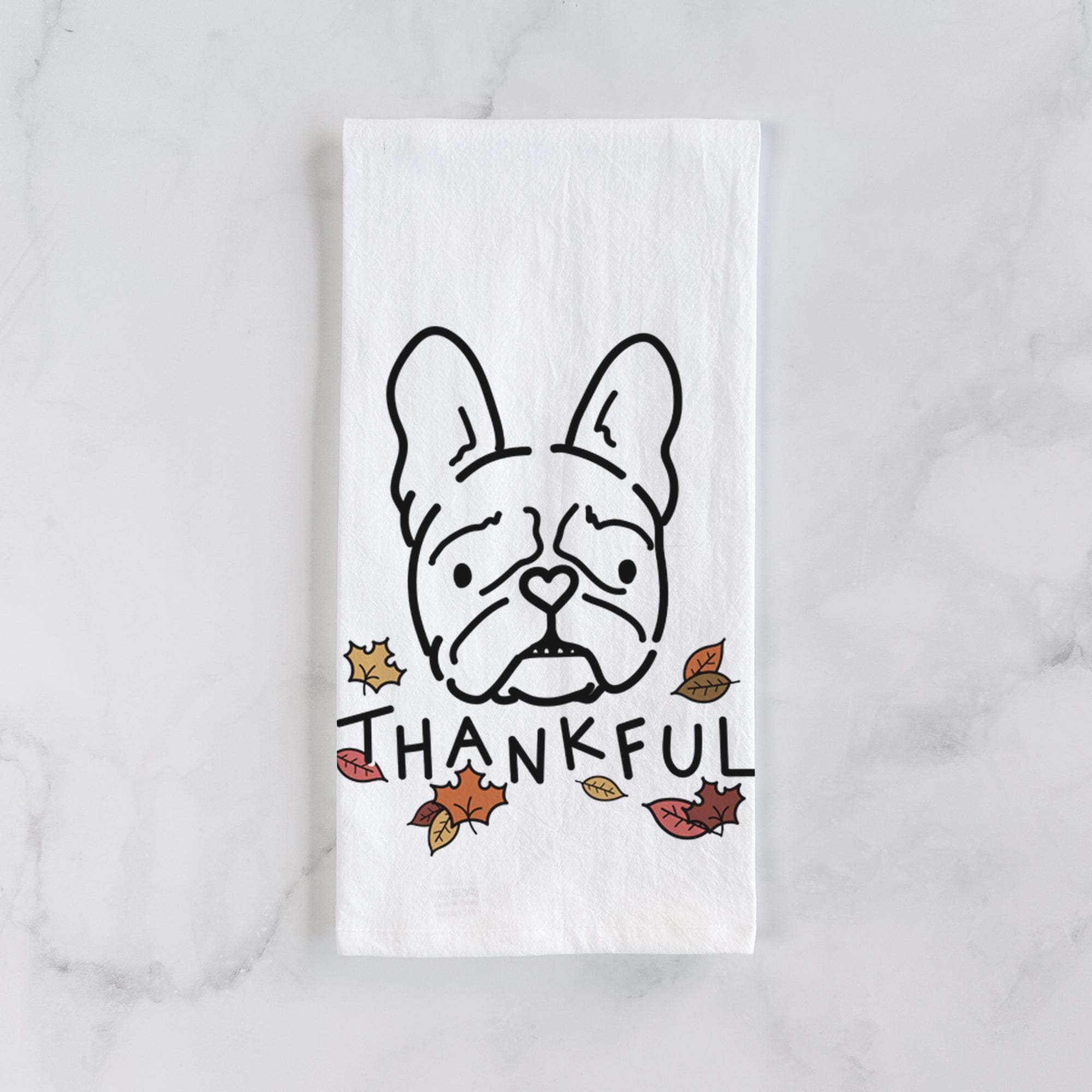 Thankful French Bulldog - Squishy - Tea Towel