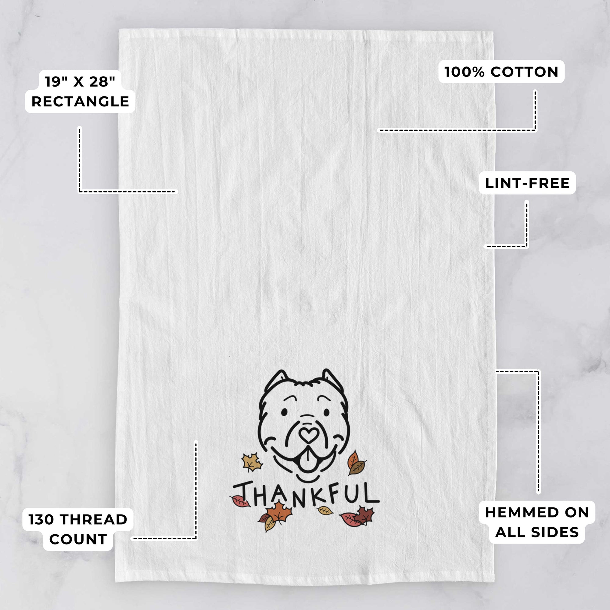 Thankful American Bully - Tank - Tea Towel