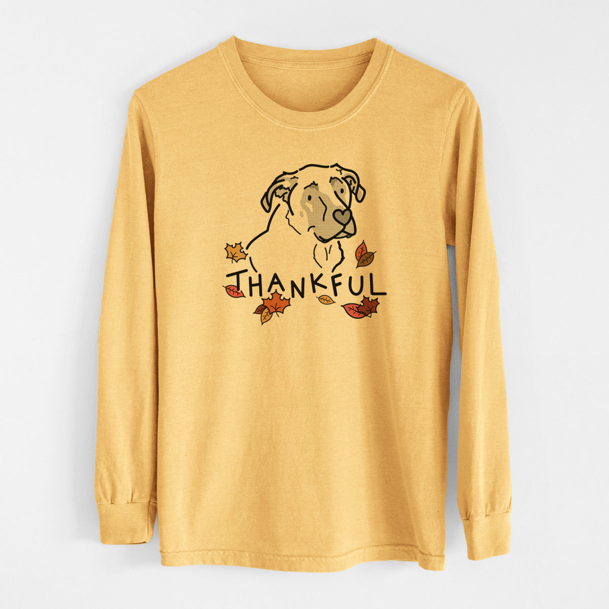 Thankful Mastiff German Shepherd Mix - Tank - Men&#39;s Heavyweight 100% Cotton Long Sleeve