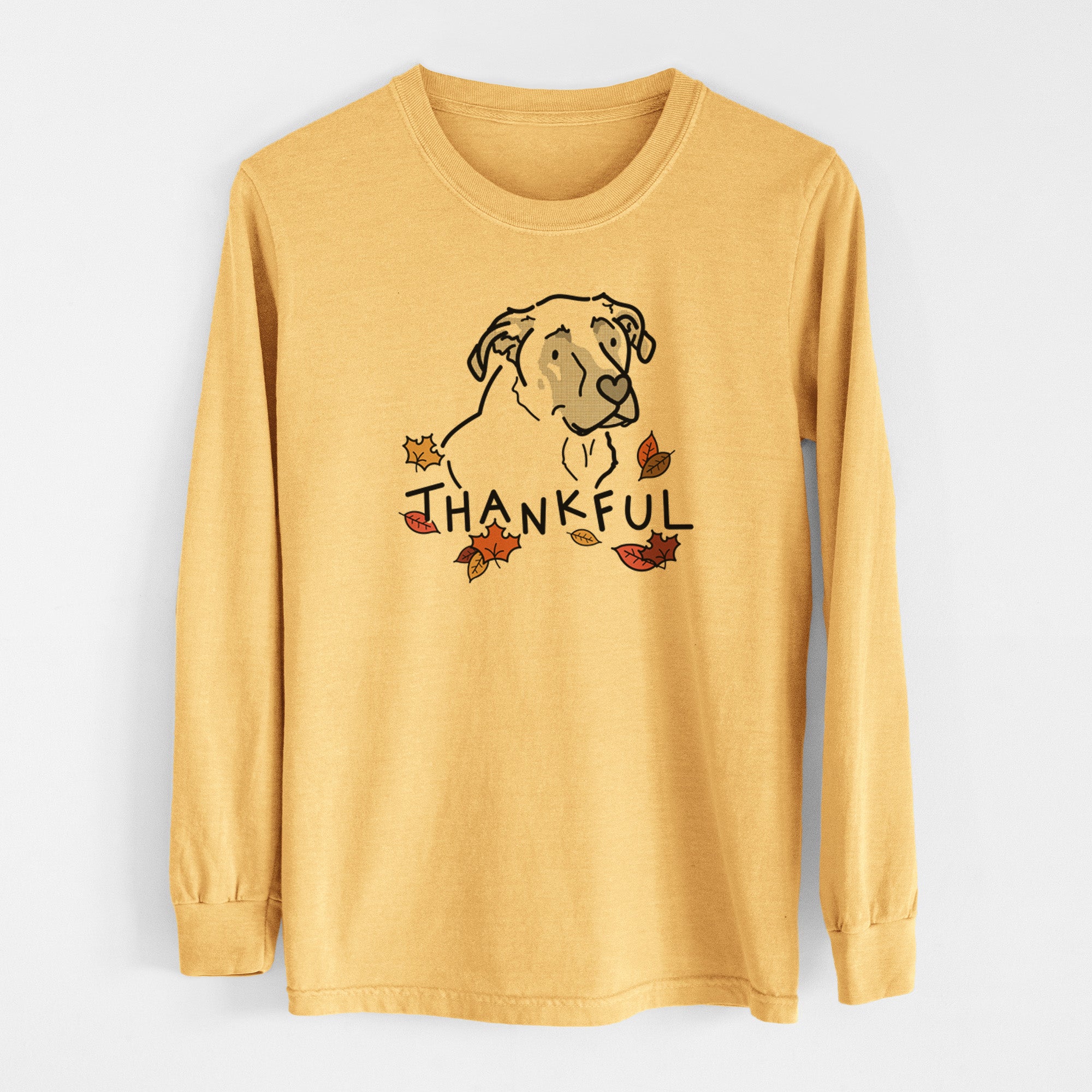 Thankful Mastiff German Shepherd Mix - Tank - Men's Heavyweight 100% Cotton Long Sleeve