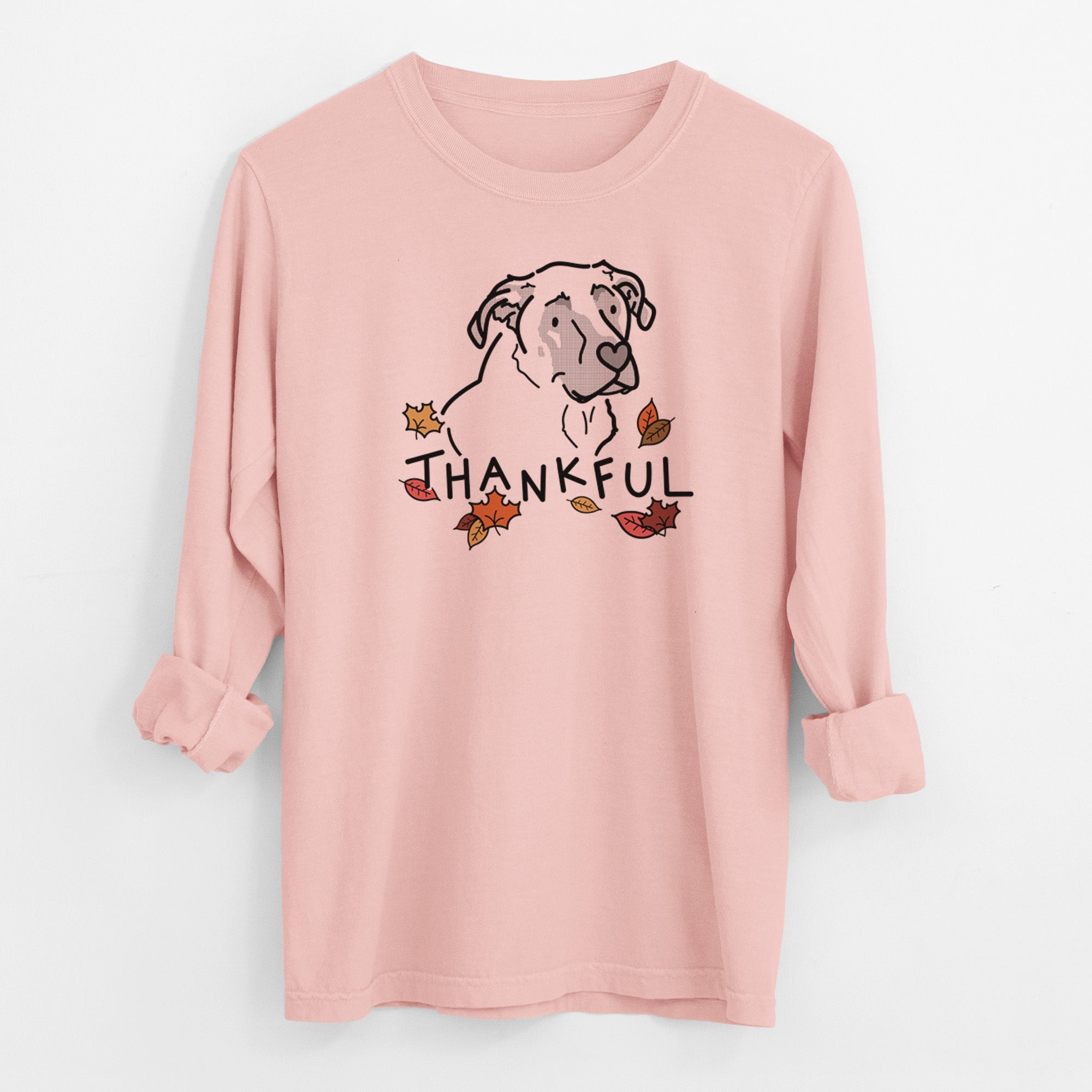 Thankful Mastiff German Shepherd Mix - Tank - Men's Heavyweight 100% Cotton Long Sleeve