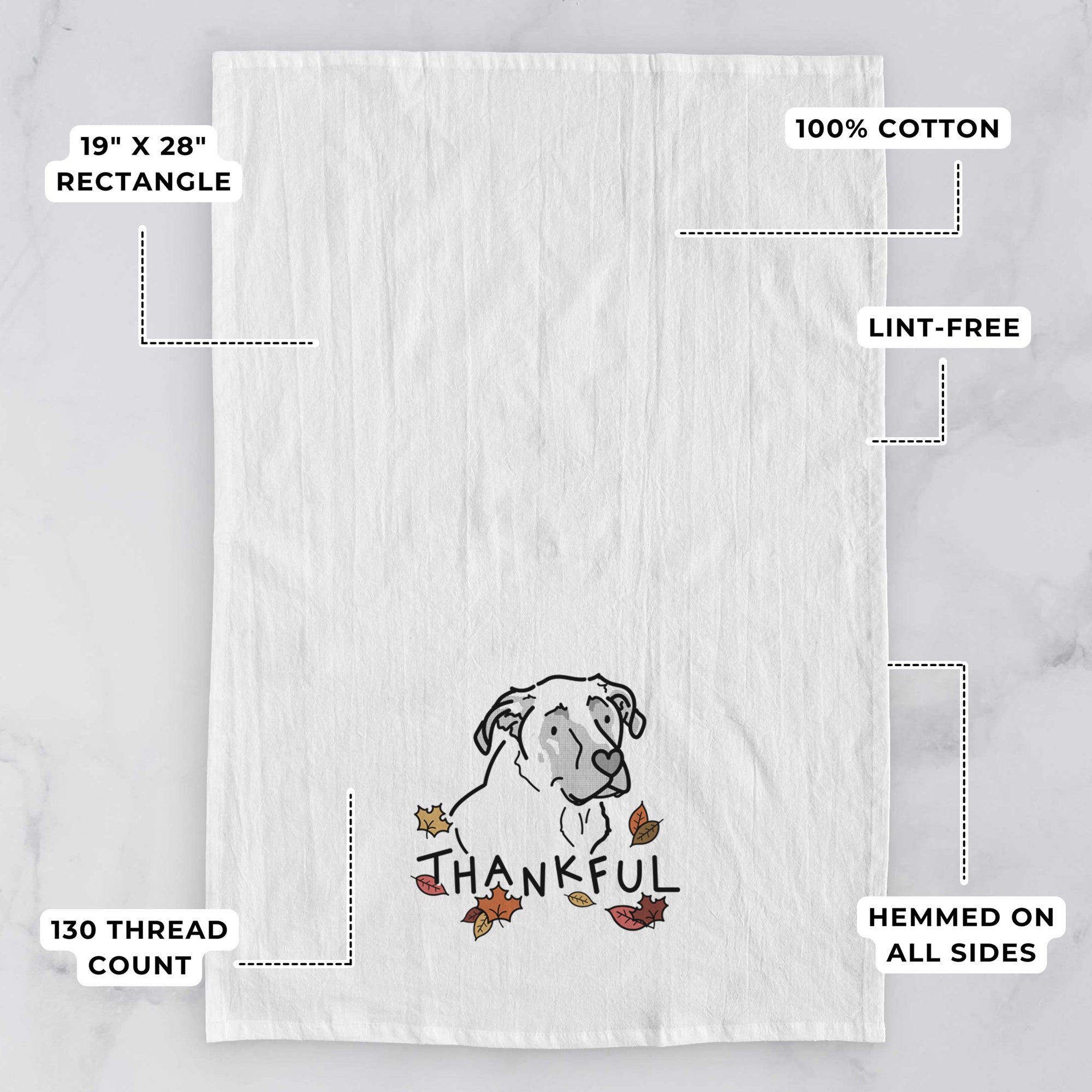 Thankful Mastiff German Shepherd Mix - Tank - Tea Towel