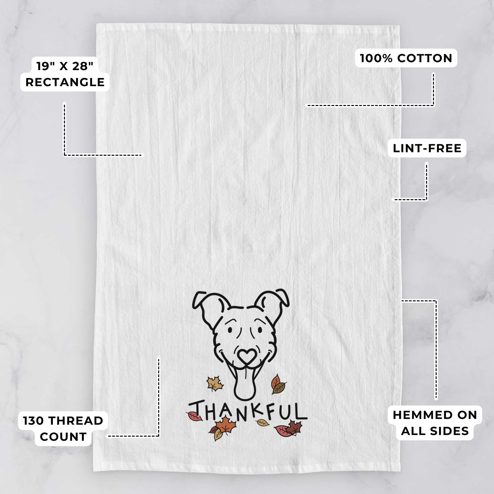 Thankful Vizsla Mix - Tegan - Tea Towel