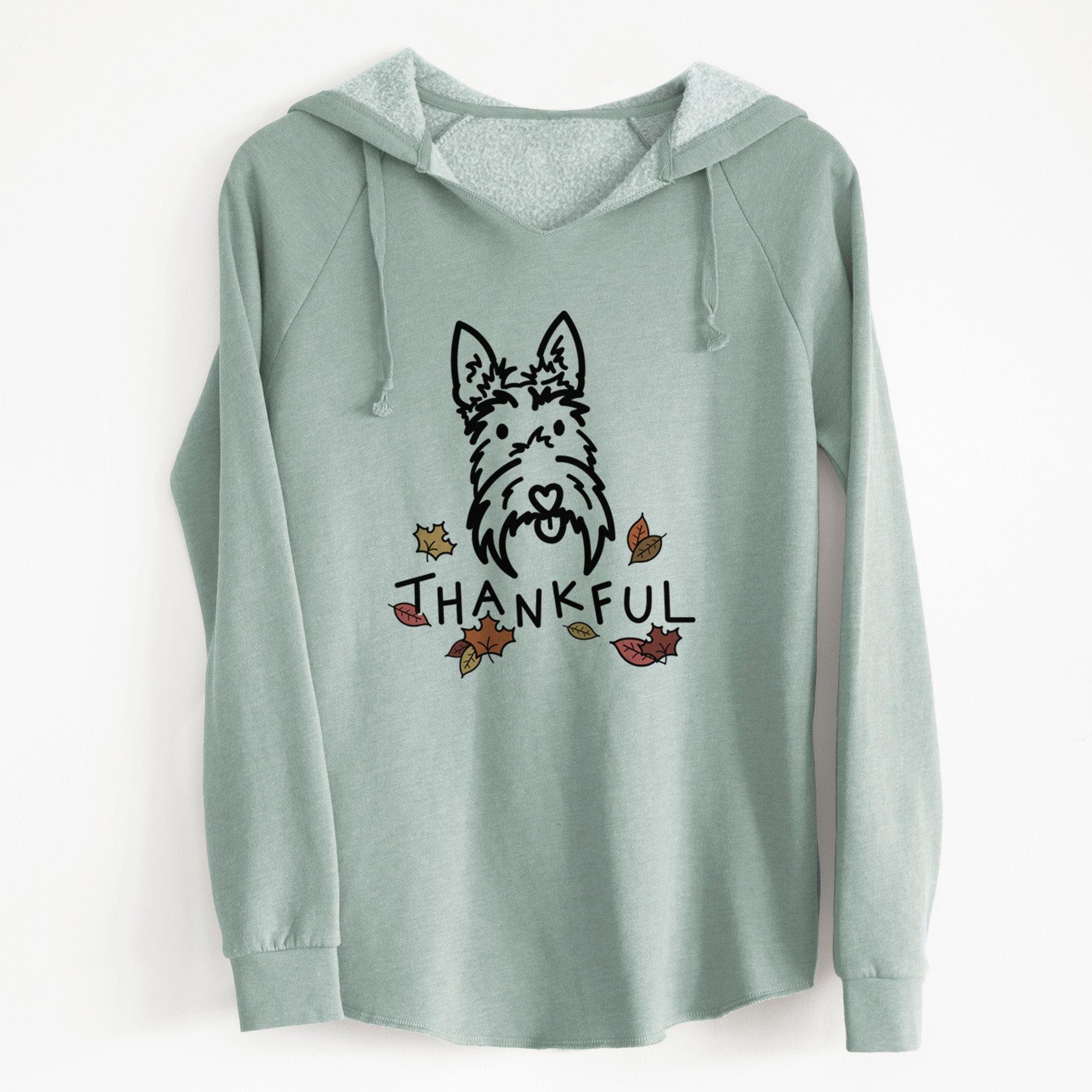 Thankful Scottish Terrier - Thistle - Cali Wave Hooded Sweatshirt