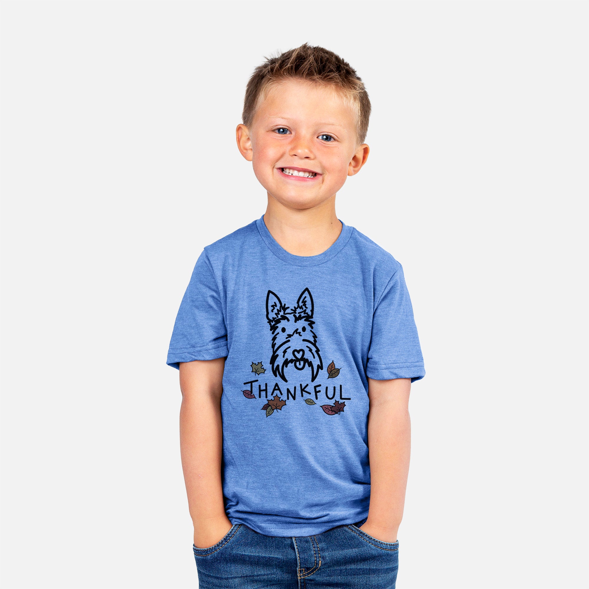 Thankful Scottish Terrier - Thistle - Kids/Youth/Toddler Shirt