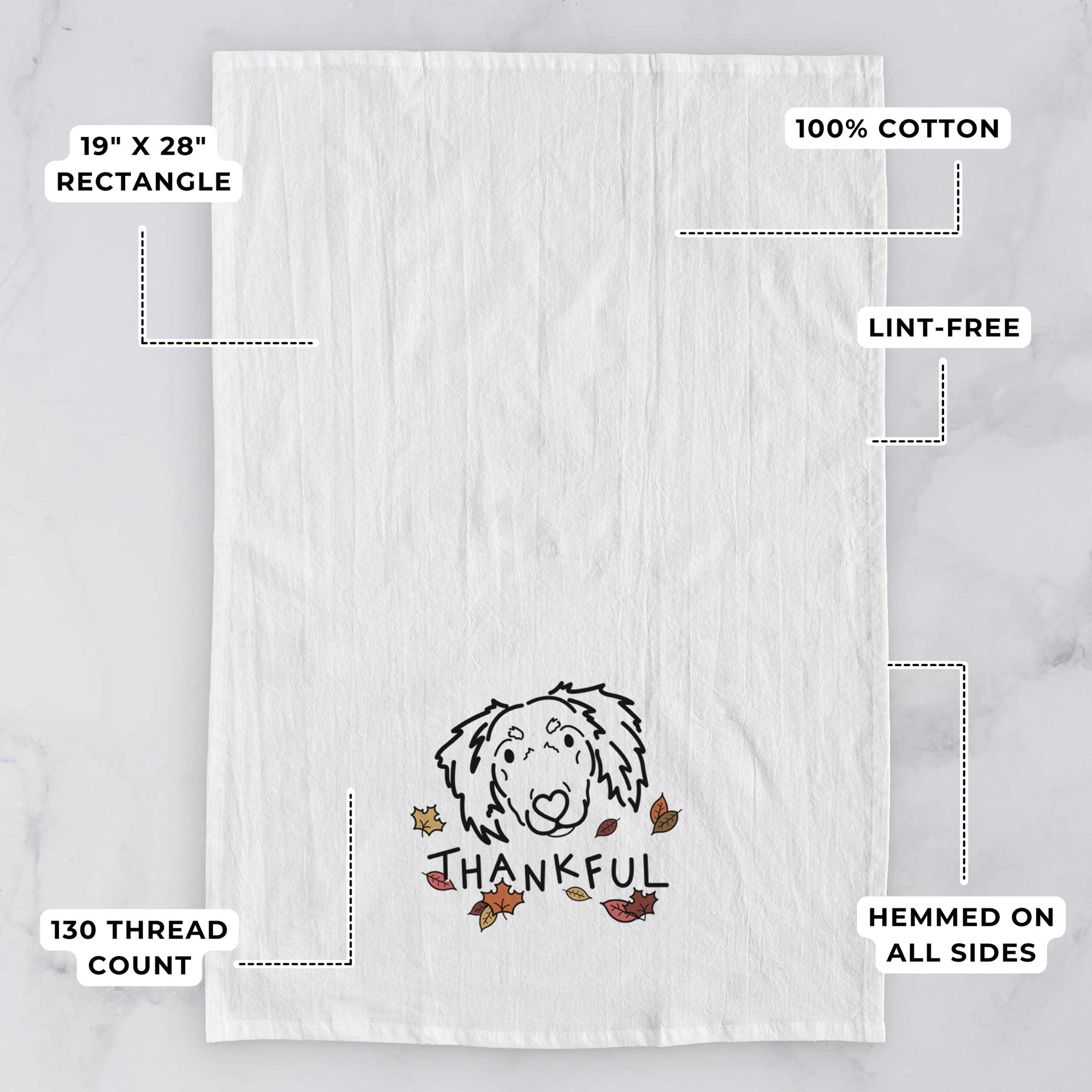 Thankful Dachshund Mix - Tilly - Tea Towel