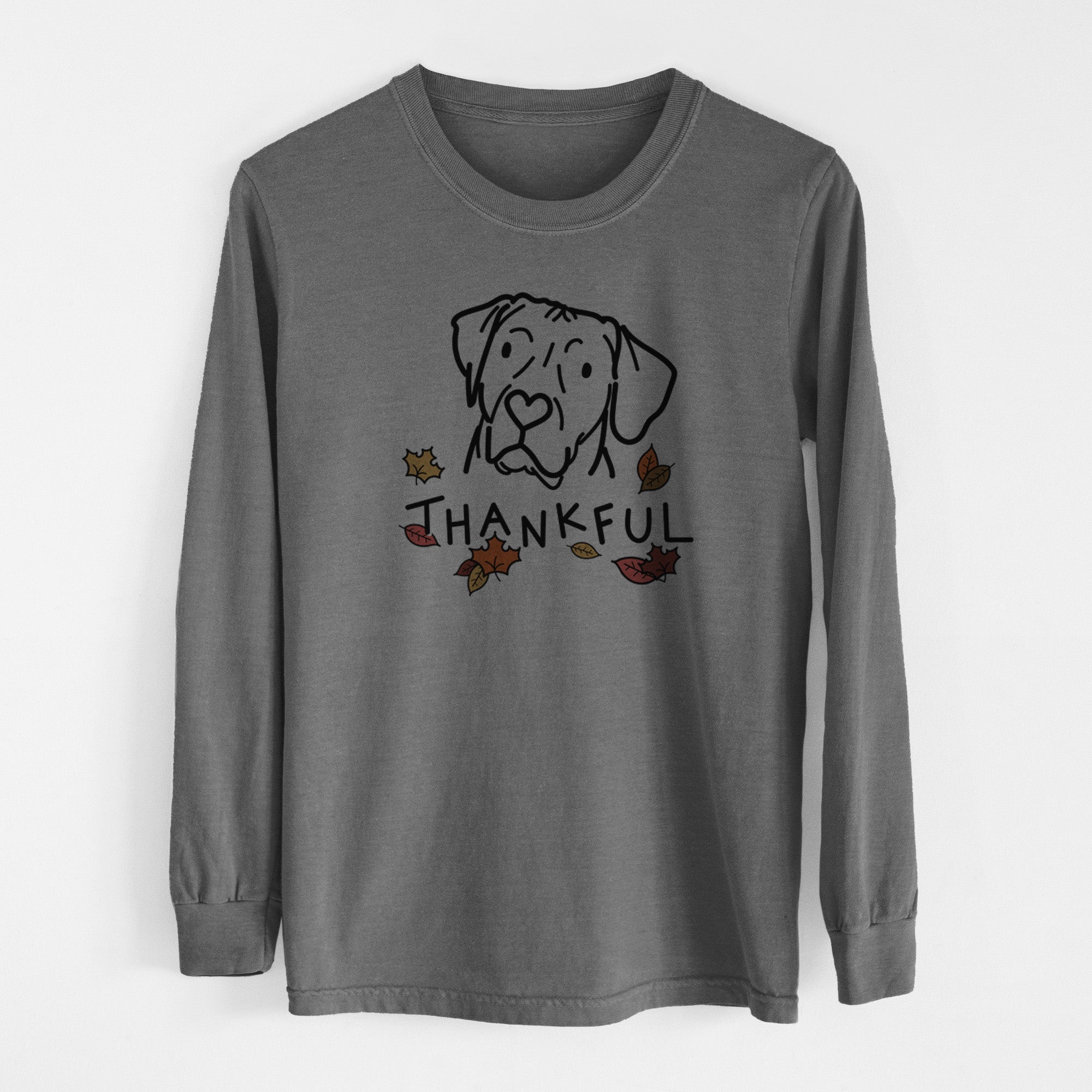 Thankful Rhodesian Ridgeback - Tito - Men's Heavyweight 100% Cotton Long Sleeve