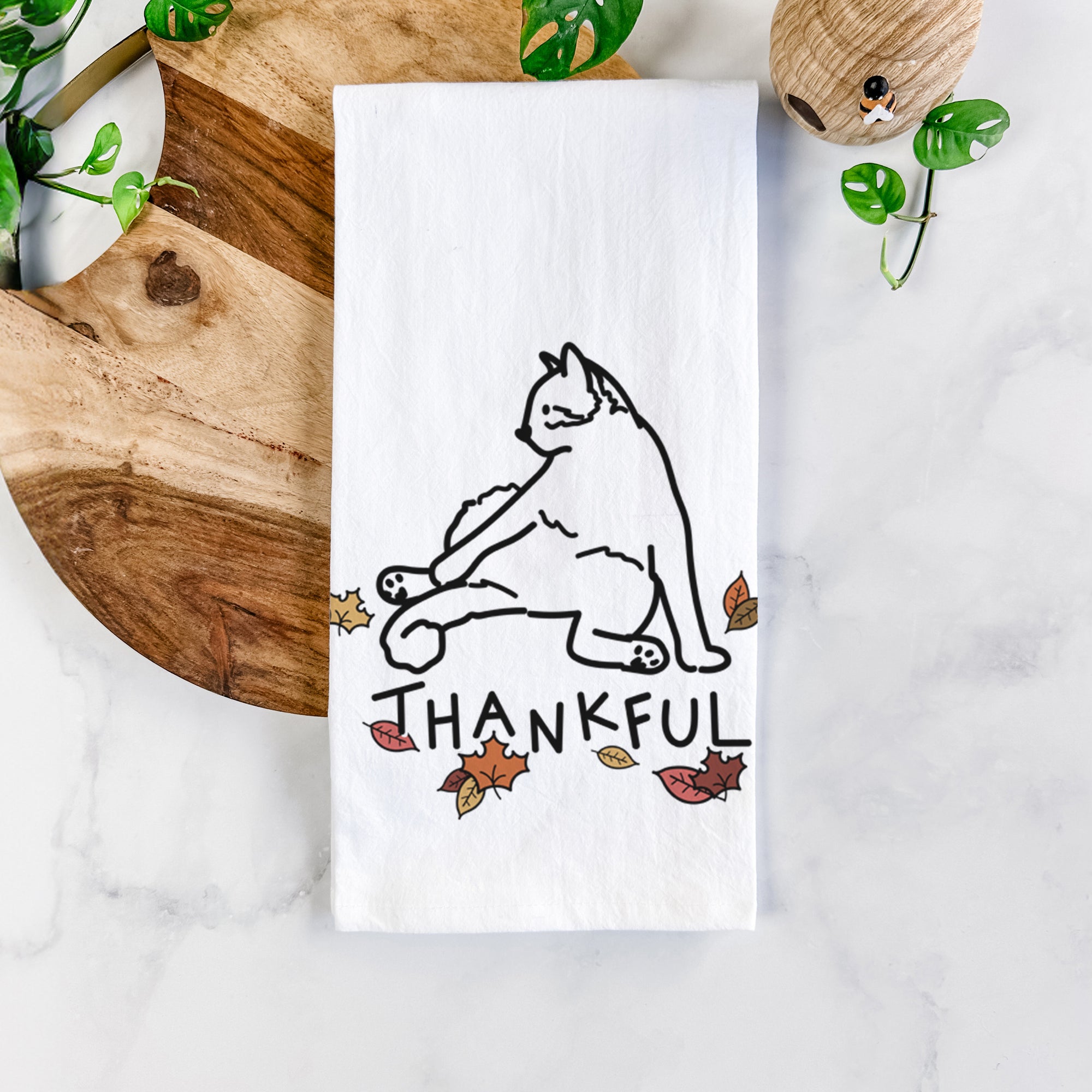 Thankful Cat - Tom - Tea Towel