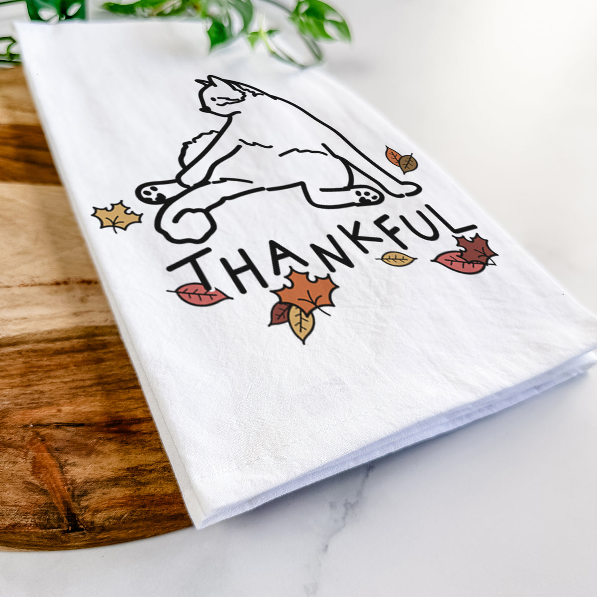 Thankful Cat - Tom - Tea Towel