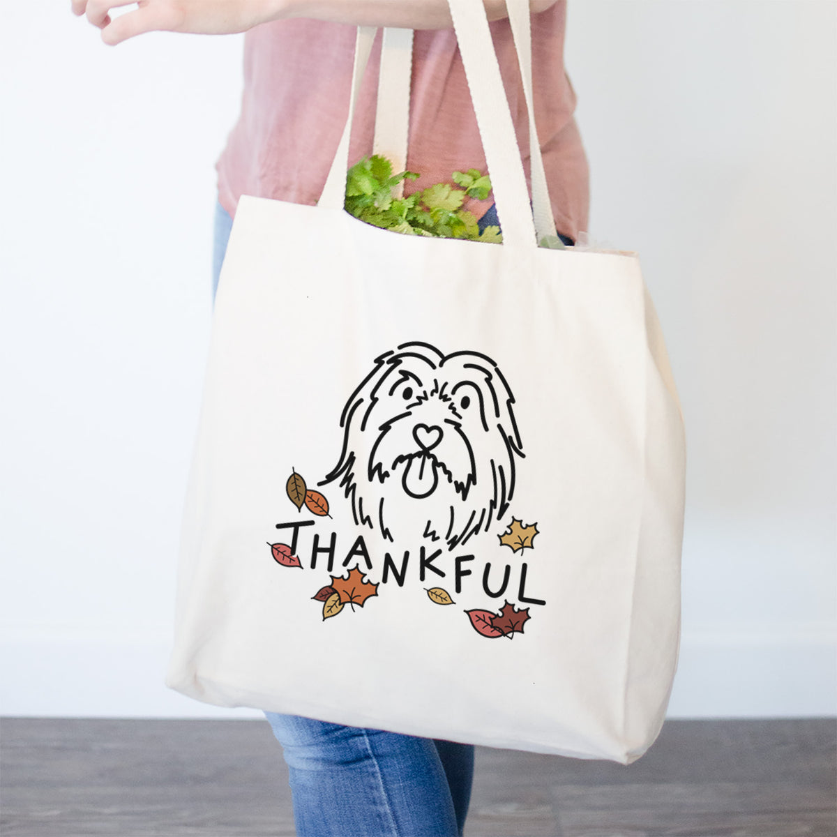 Thankful Bearded Collie - Tucker - Tote Bag