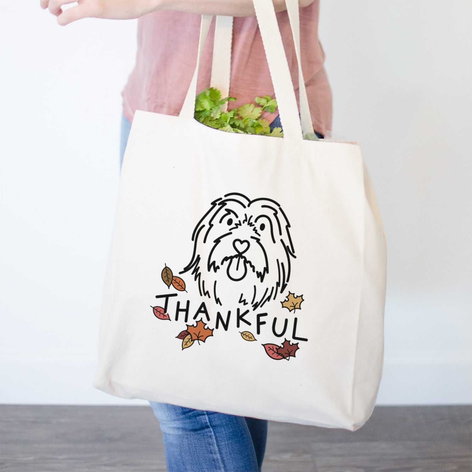 Thankful Bearded Collie - Tucker - Tote Bag