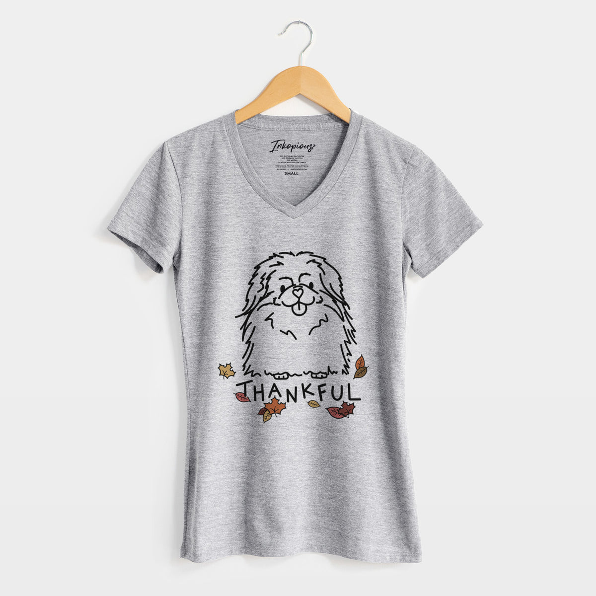 Thankful Pekingese - Viv - Women's Perfect V-neck Shirt