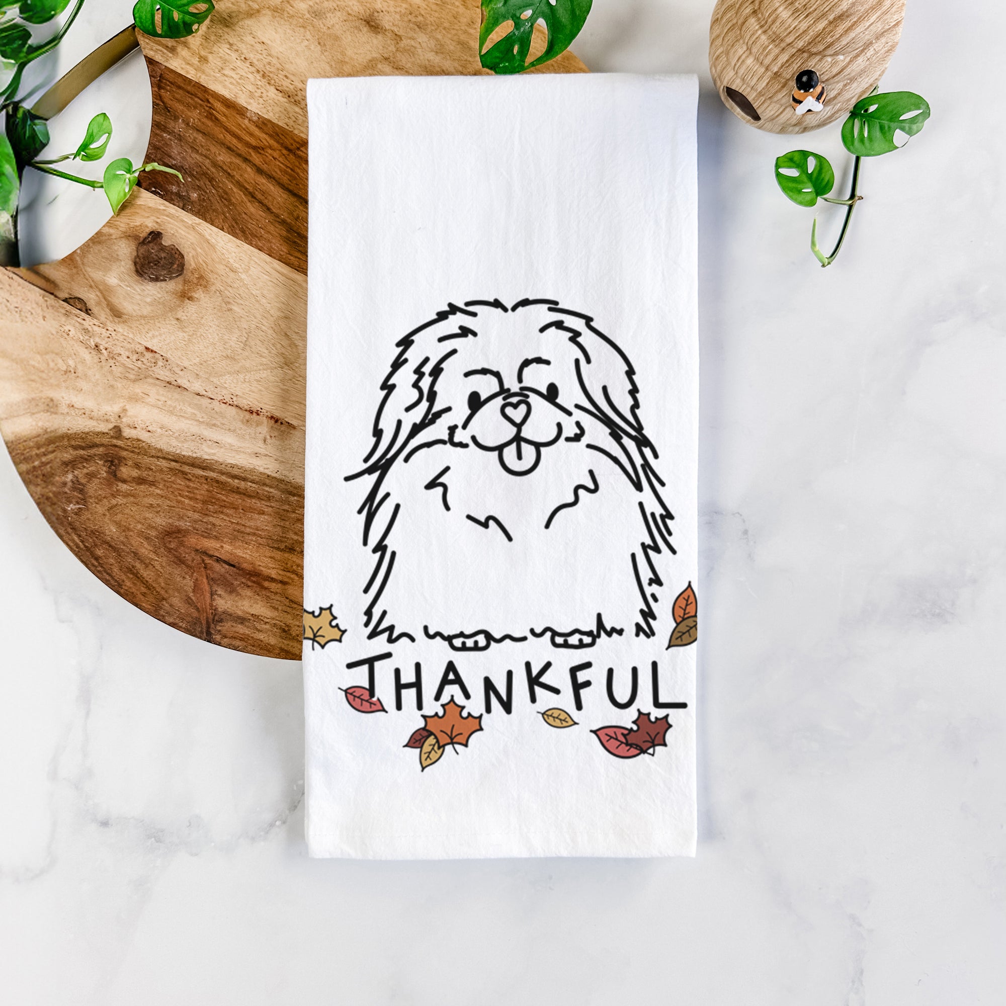 Thankful Pekingese - Viv - Tea Towel