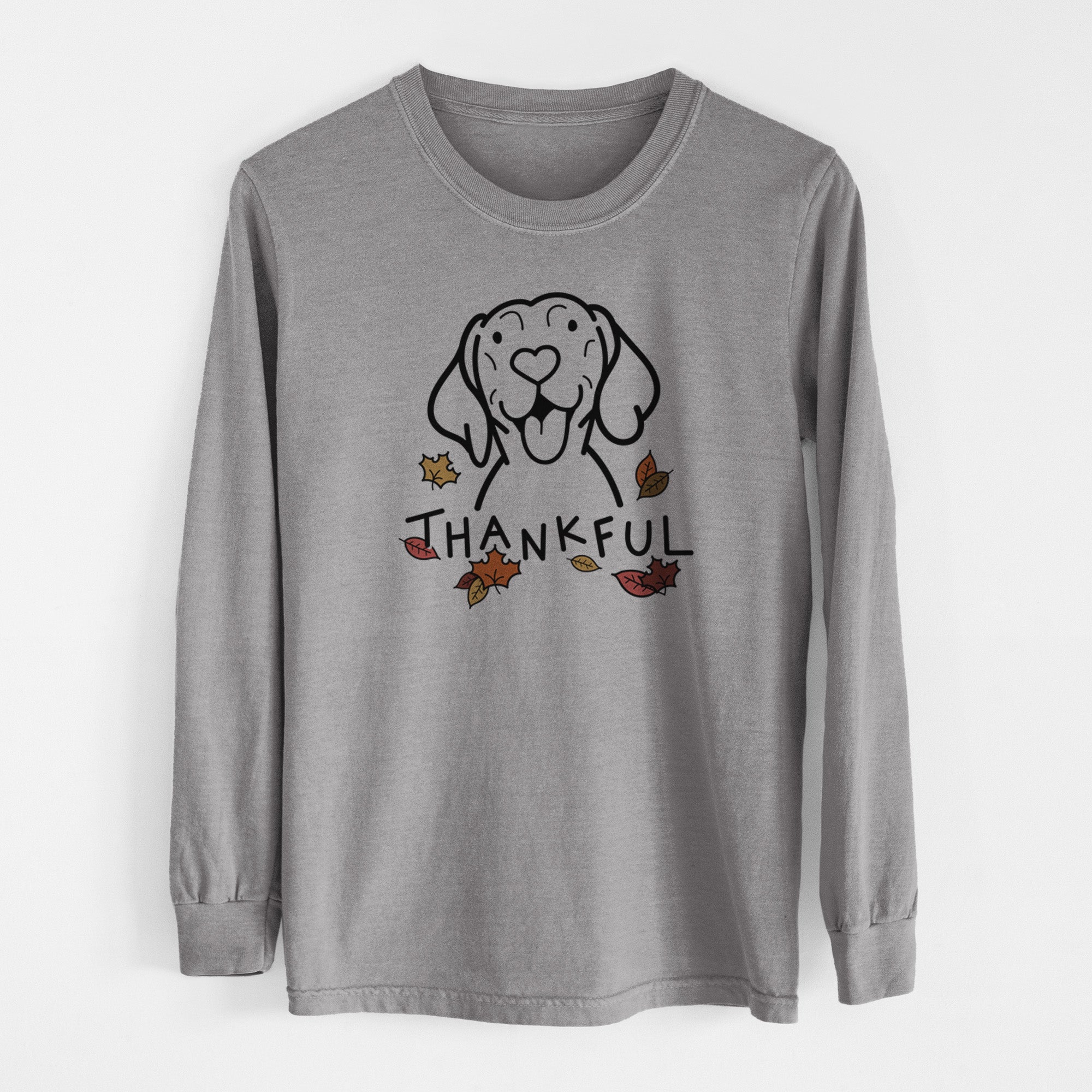 Thankful Vizsla - Men's Heavyweight 100% Cotton Long Sleeve