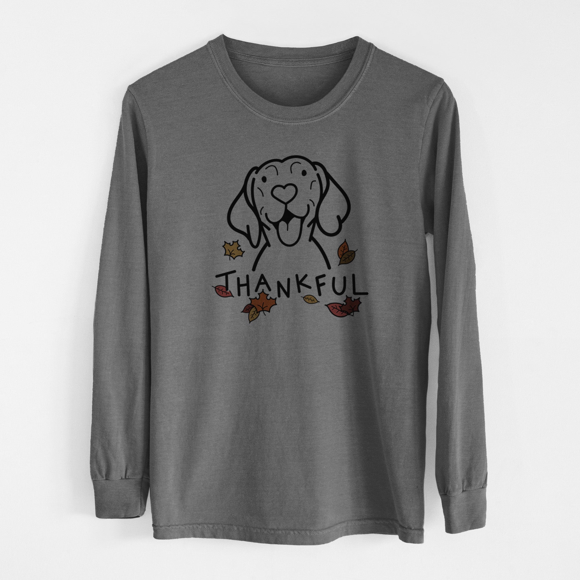 Thankful Vizsla - Men's Heavyweight 100% Cotton Long Sleeve