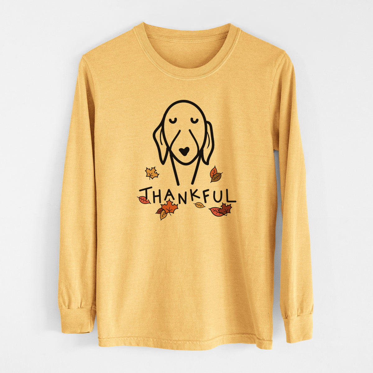 Thankful Whippet - Men&#39;s Heavyweight 100% Cotton Long Sleeve