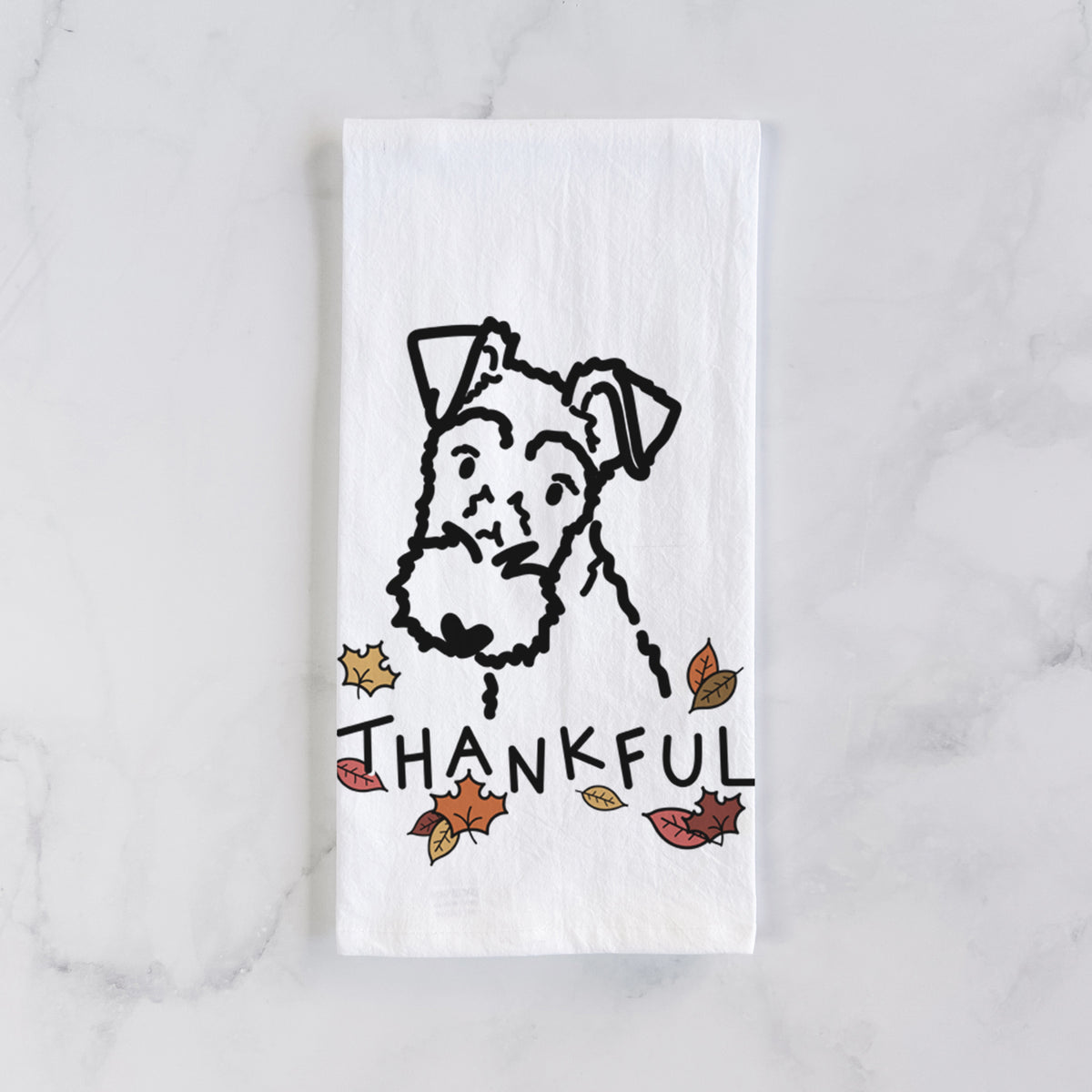 Thankful Wire Fox Terrier - Tea Towel