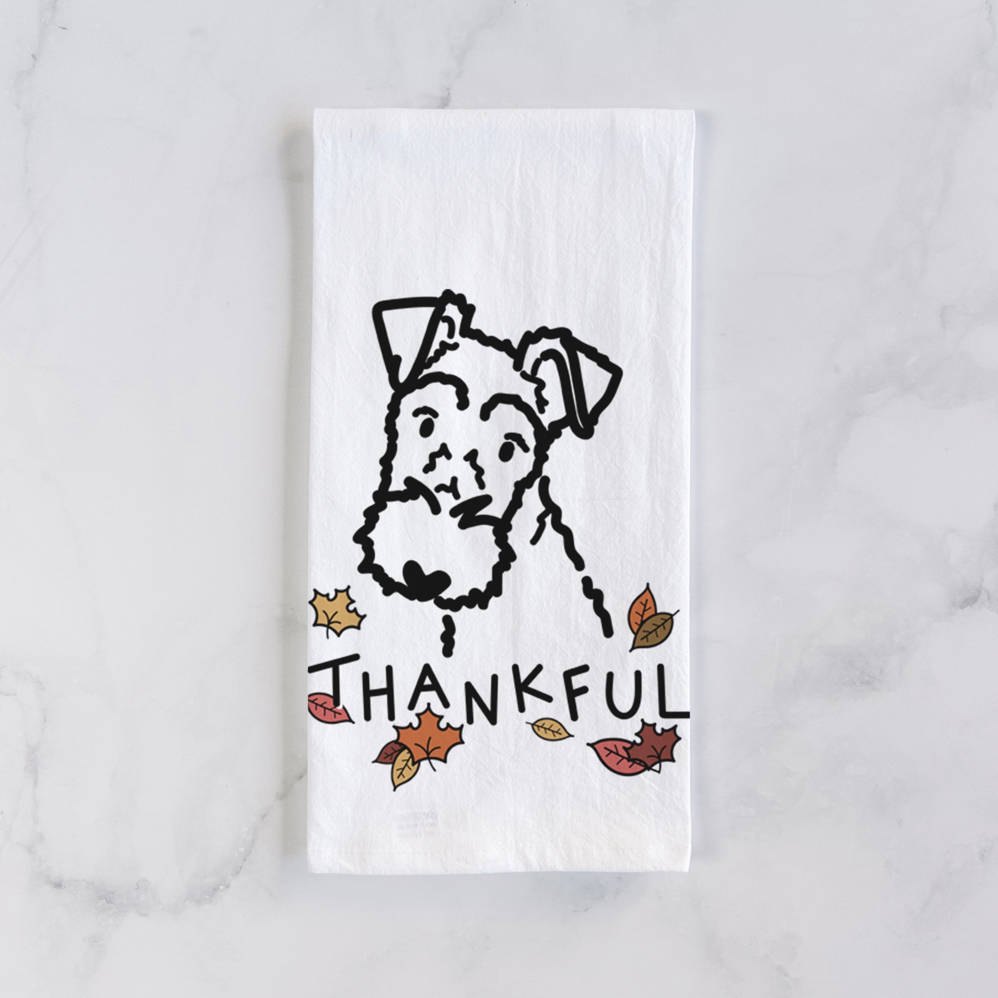 Thankful Wire Fox Terrier - Tea Towel