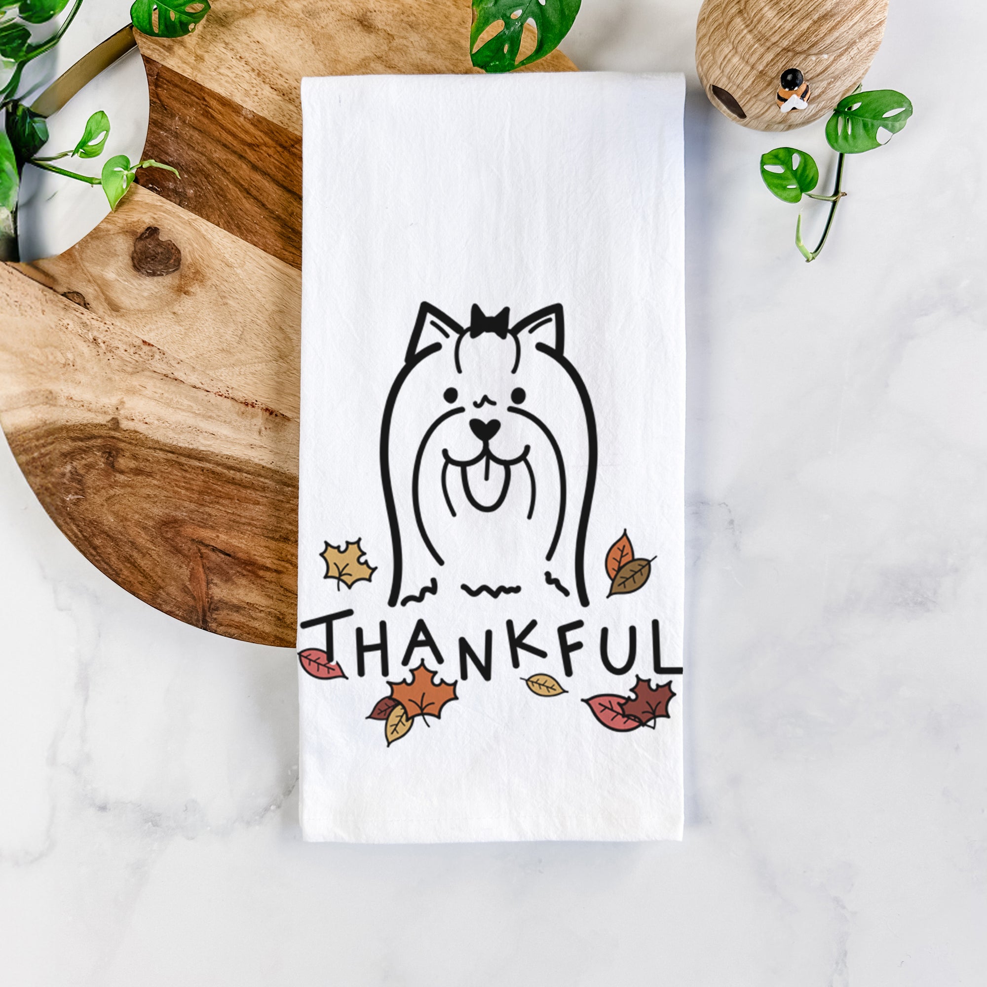 Thankful Yorkshire Terrier - Tea Towel