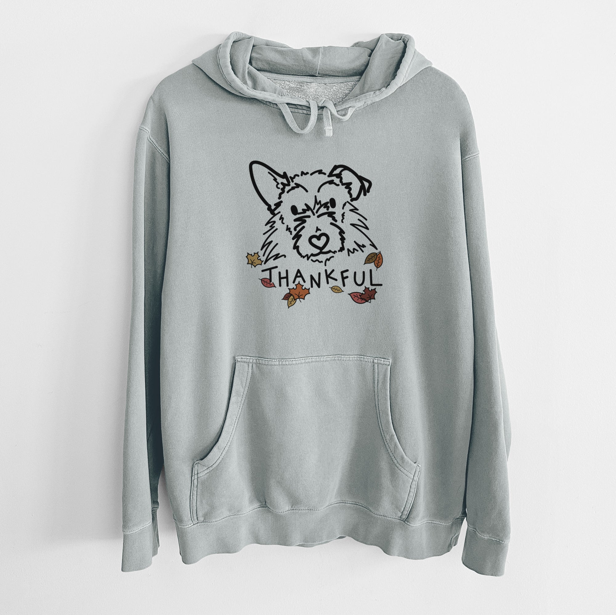 Thankful Terrier Mix - Ziggy - Unisex Pigment Dyed Hoodie