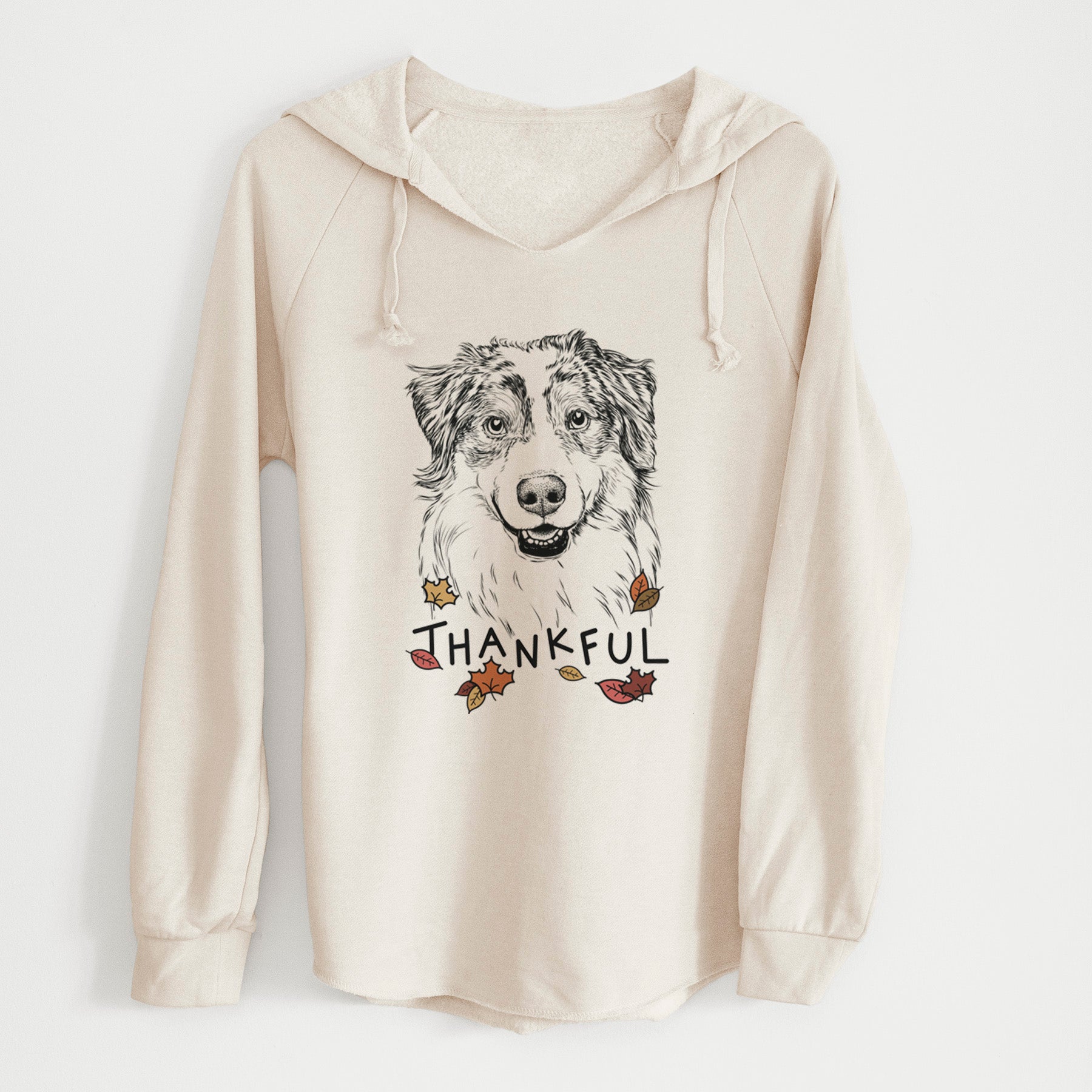 Thankful Aonghus the Australian Shepherd - Cali Wave Hooded Sweatshirt