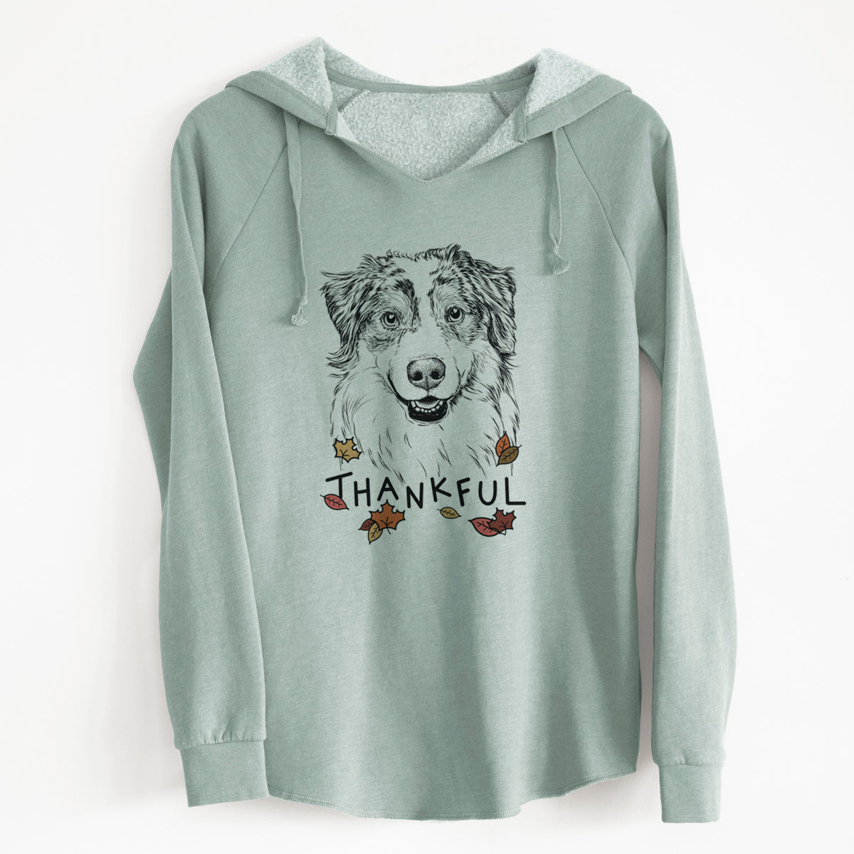Thankful Aonghus the Australian Shepherd - Cali Wave Hooded Sweatshirt