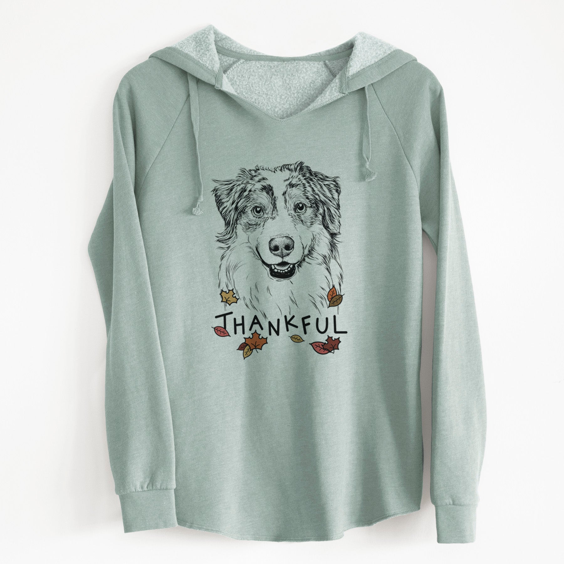 Thankful Aonghus the Australian Shepherd - Cali Wave Hooded Sweatshirt