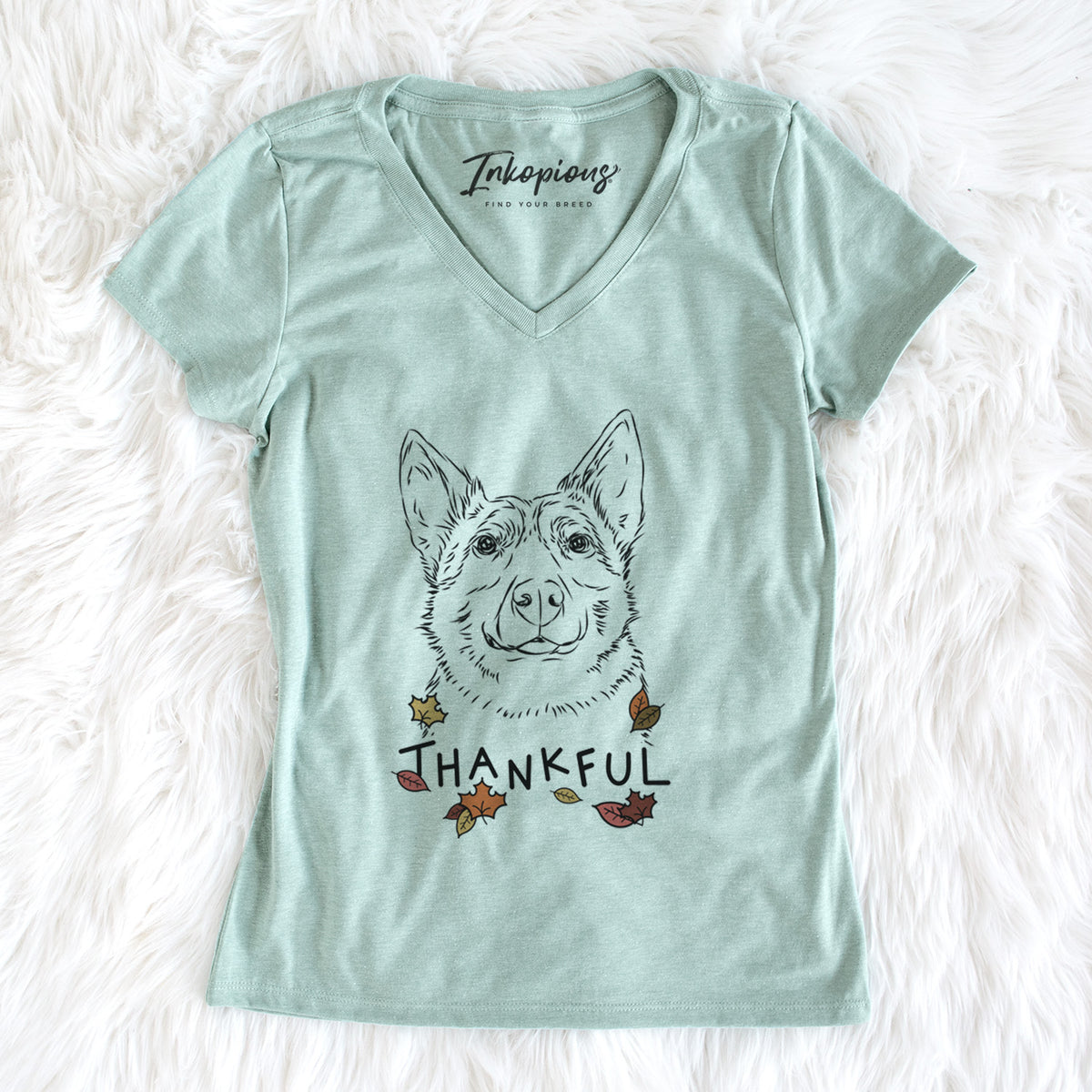 Thankful Austin the Heeler - Women&#39;s V-neck Shirt