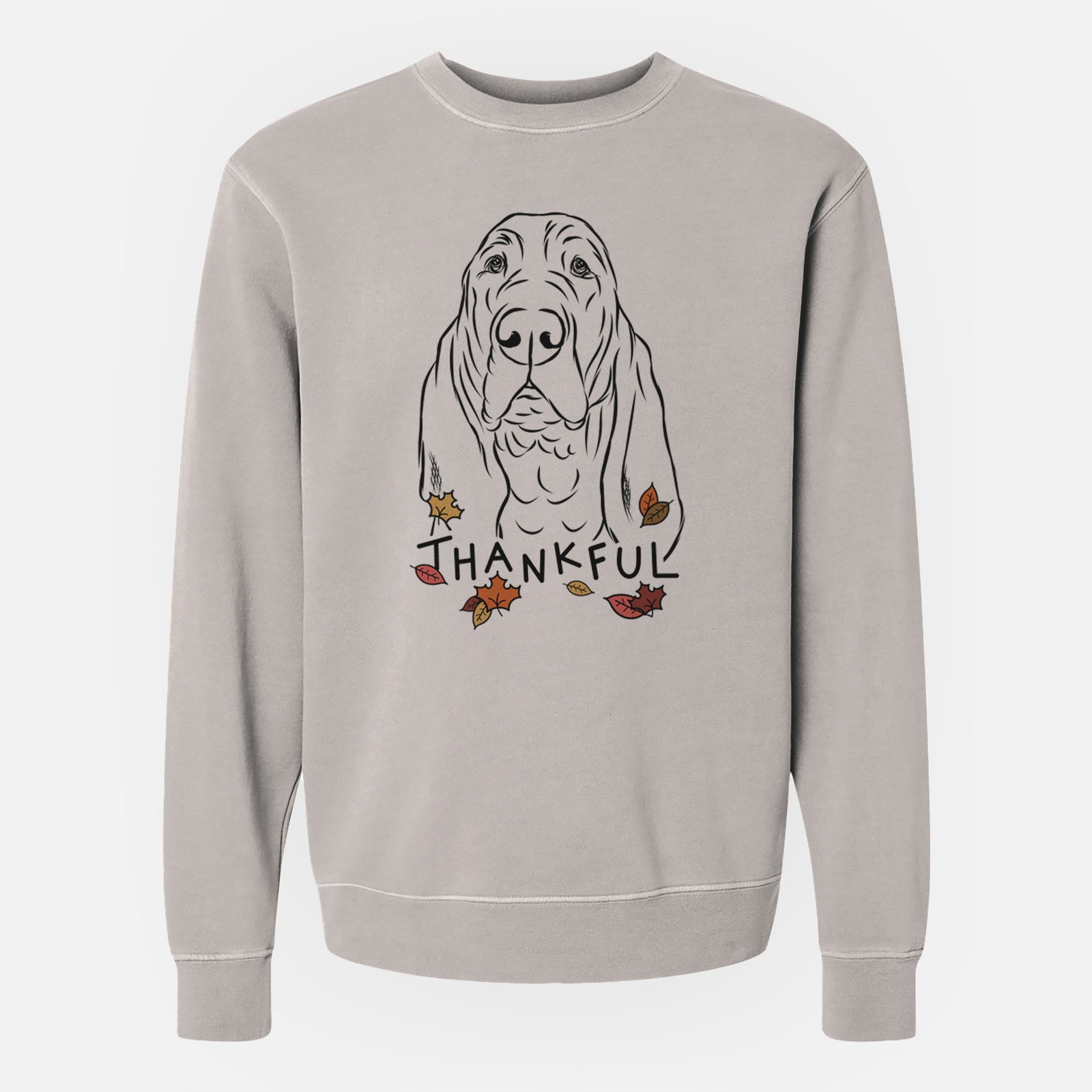 Thankful Baron the Bloodhound - Unisex Pigment Dyed Crew Sweatshirt