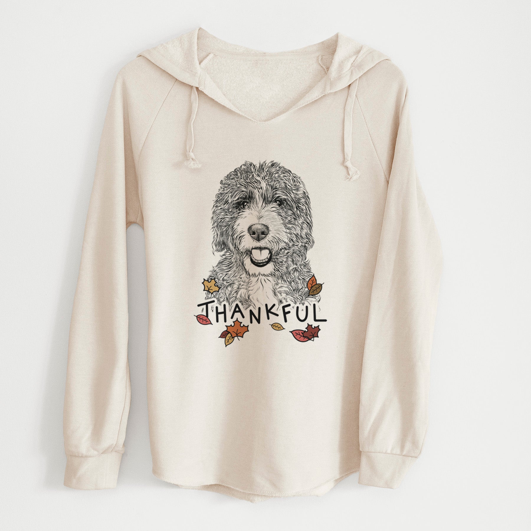 Thankful Bash the Bernedoodle - Cali Wave Hooded Sweatshirt