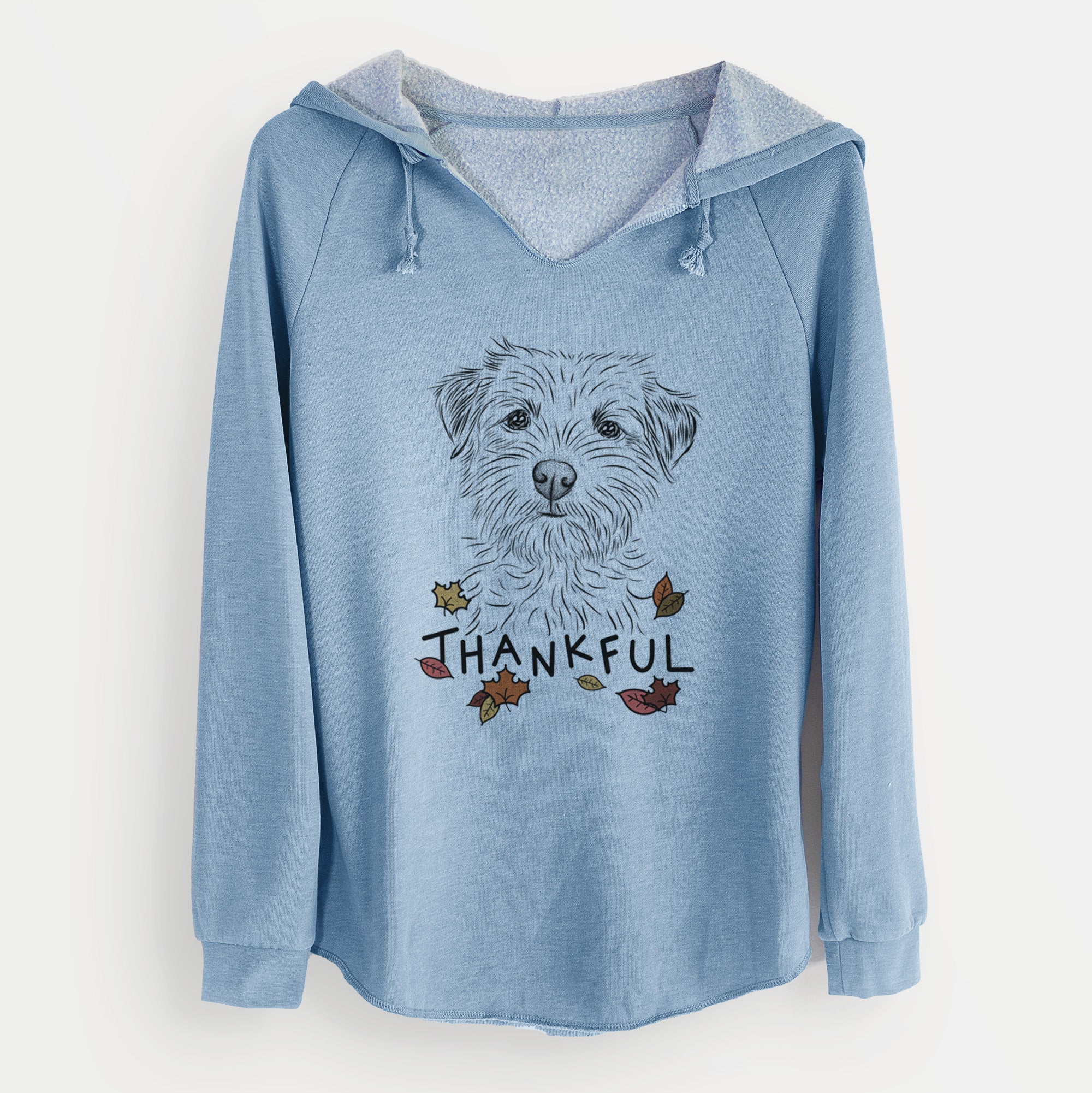 Thankful Benjamin the Border Terrier - Cali Wave Hooded Sweatshirt