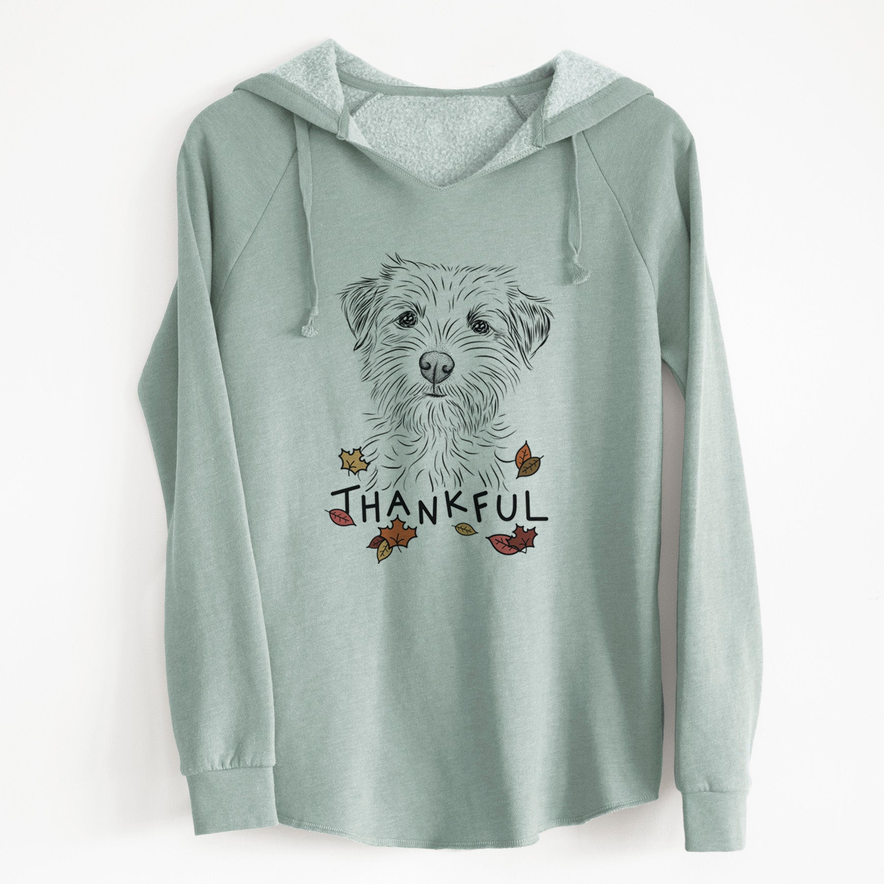 Thankful Benjamin the Border Terrier - Cali Wave Hooded Sweatshirt