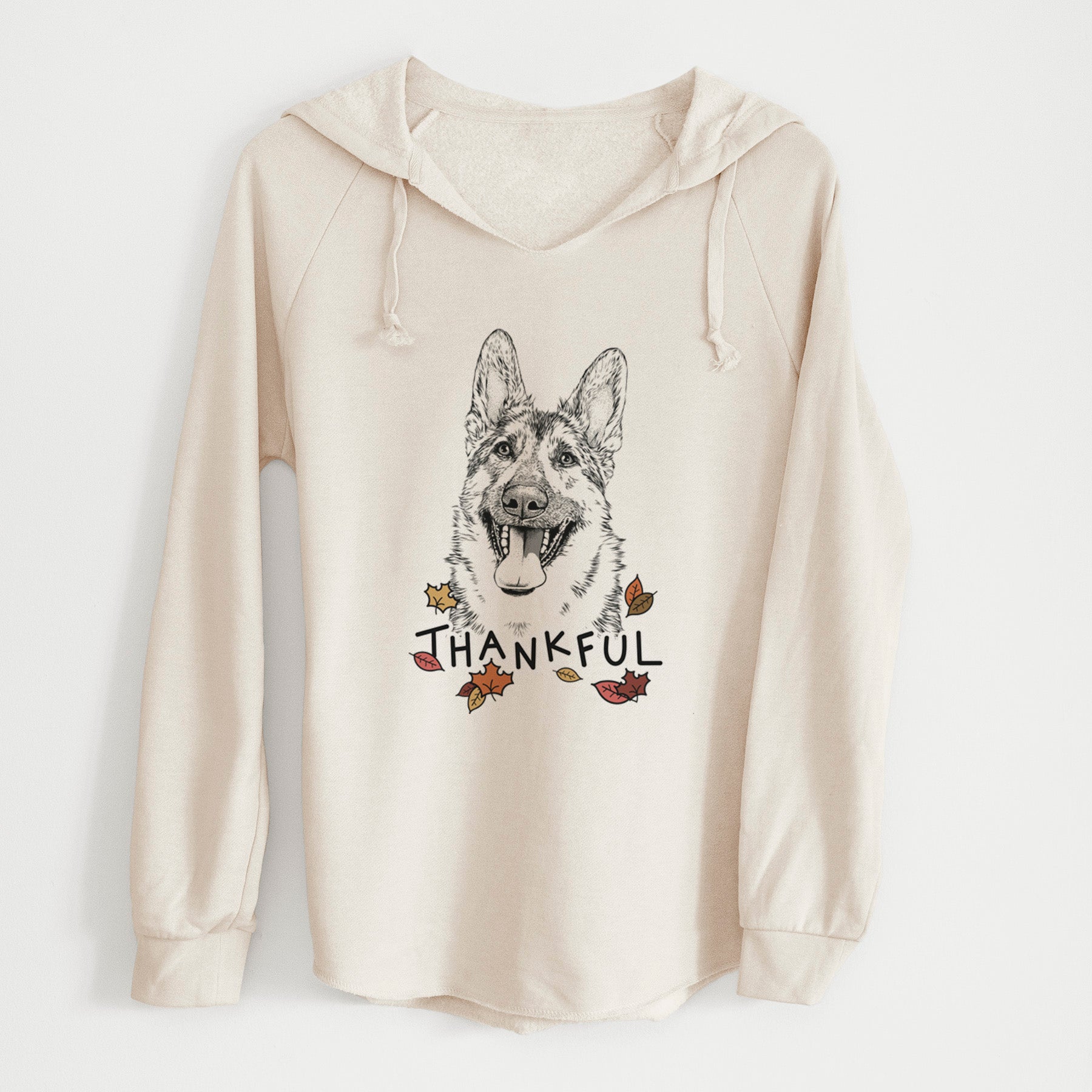 Thankful Benson the German Shepherd - Cali Wave Hooded Sweatshirt