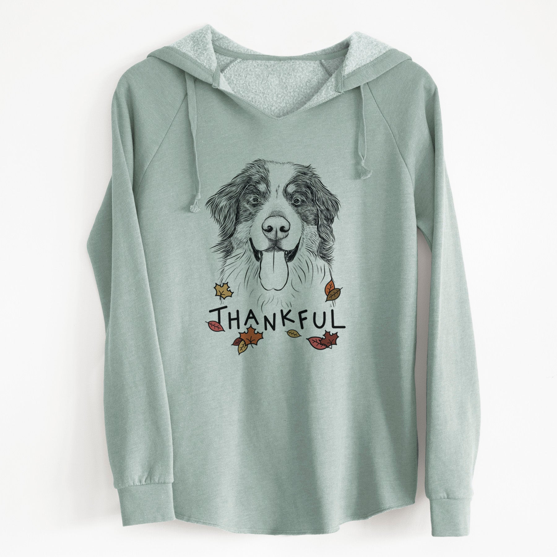 Thankful Blaze the Bernese Mountain Dog - Cali Wave Hooded Sweatshirt