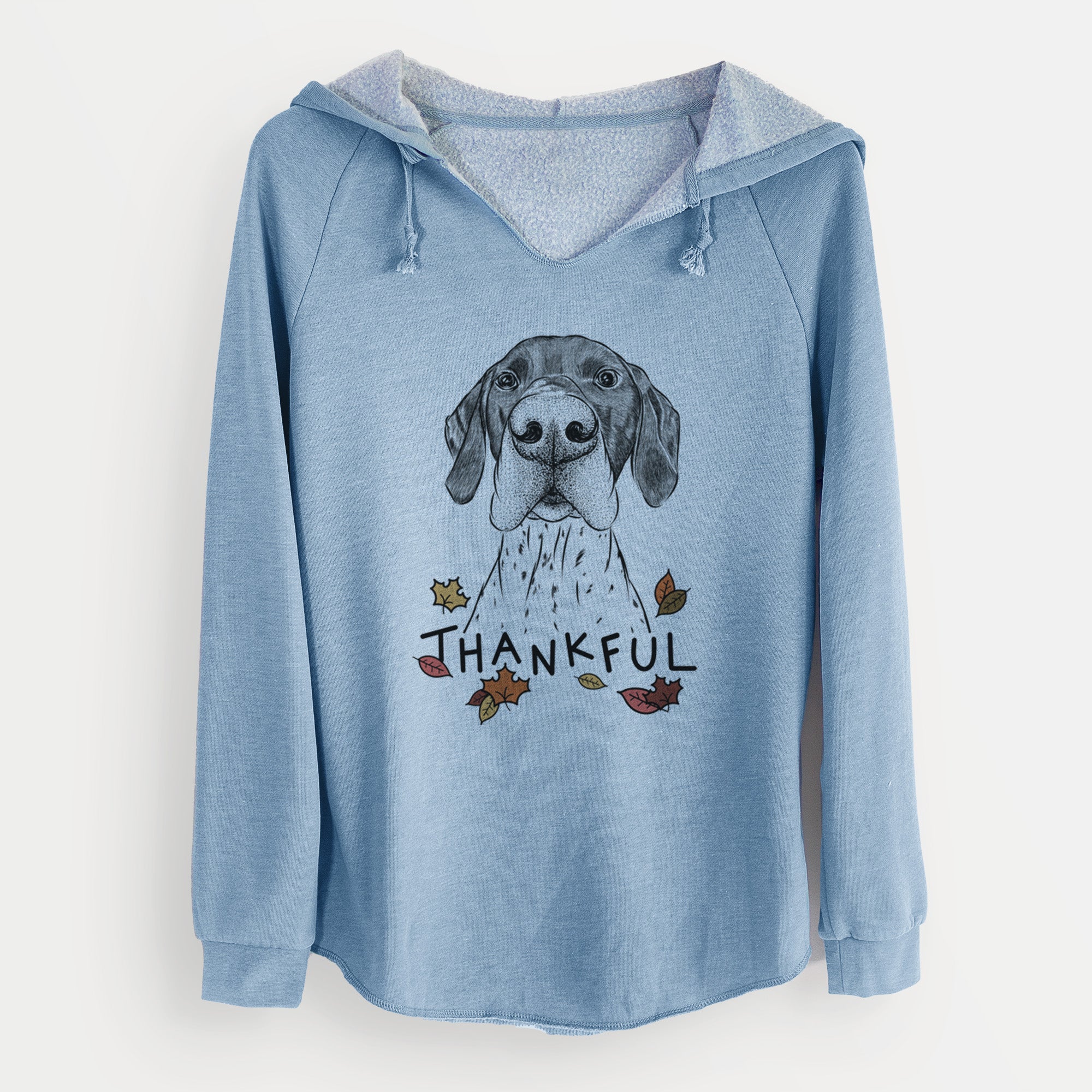 Thankful Booze the German Shorthaired Pointer - Cali Wave Hooded Sweatshirt