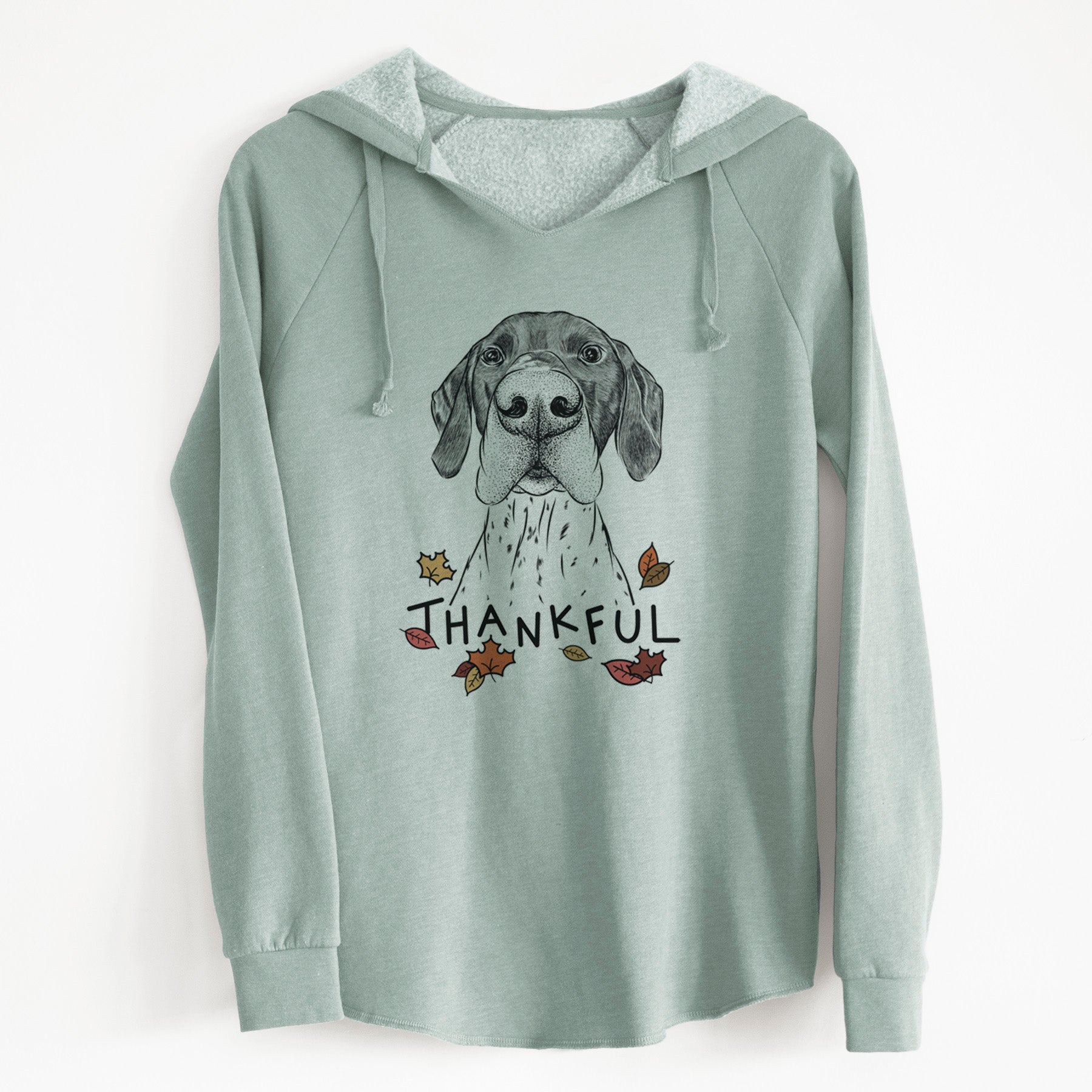 Thankful Booze the German Shorthaired Pointer - Cali Wave Hooded Sweatshirt