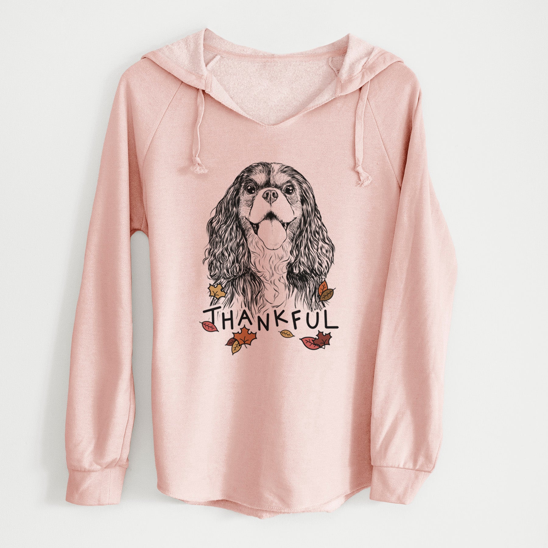 Thankful Brandy the Cavalier King Charles Spaniel - Cali Wave Hooded Sweatshirt