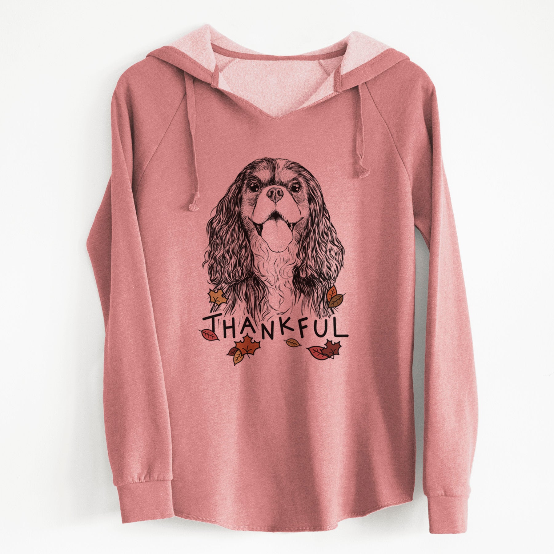 Thankful Brandy the Cavalier King Charles Spaniel - Cali Wave Hooded Sweatshirt