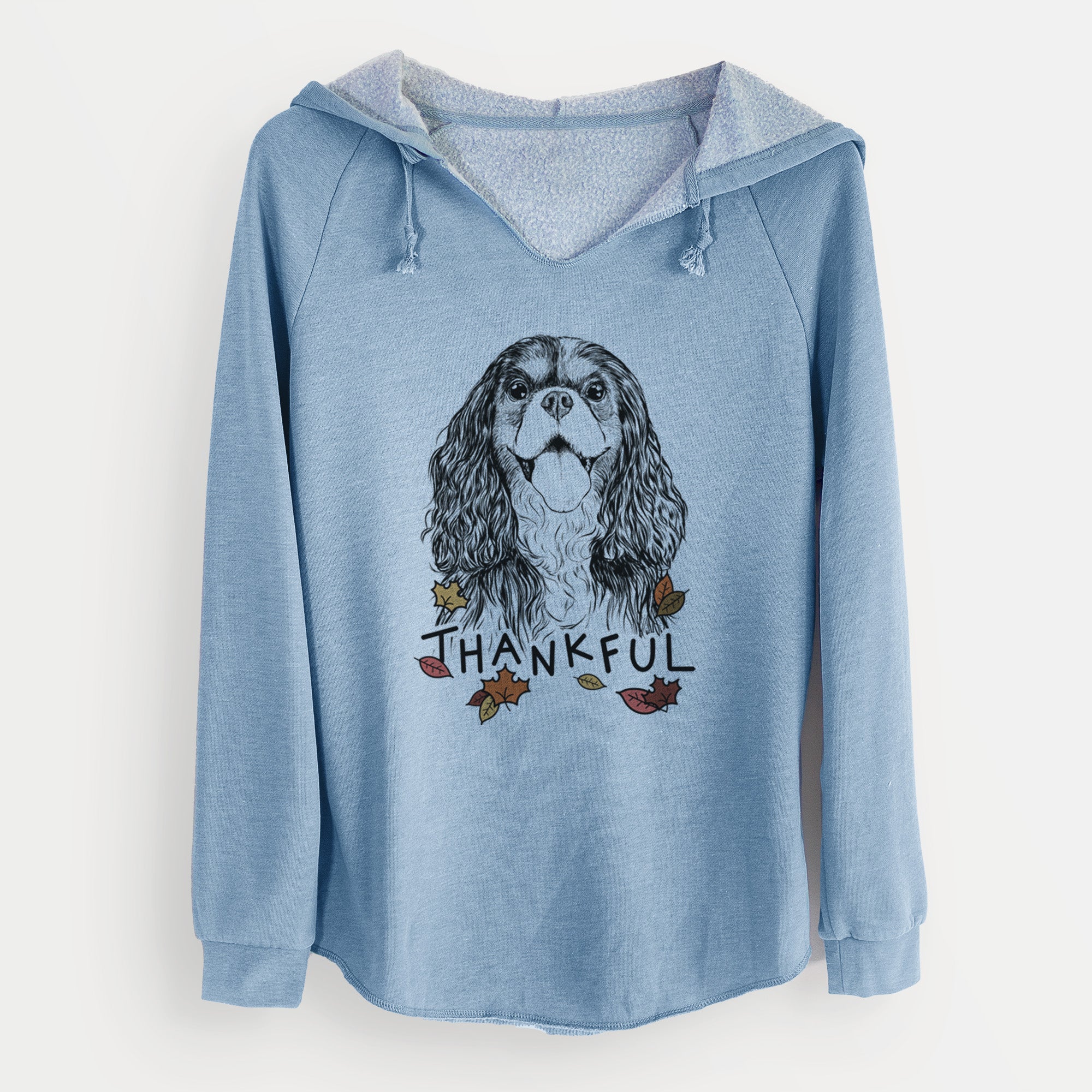 Thankful Brandy the Cavalier King Charles Spaniel - Cali Wave Hooded Sweatshirt