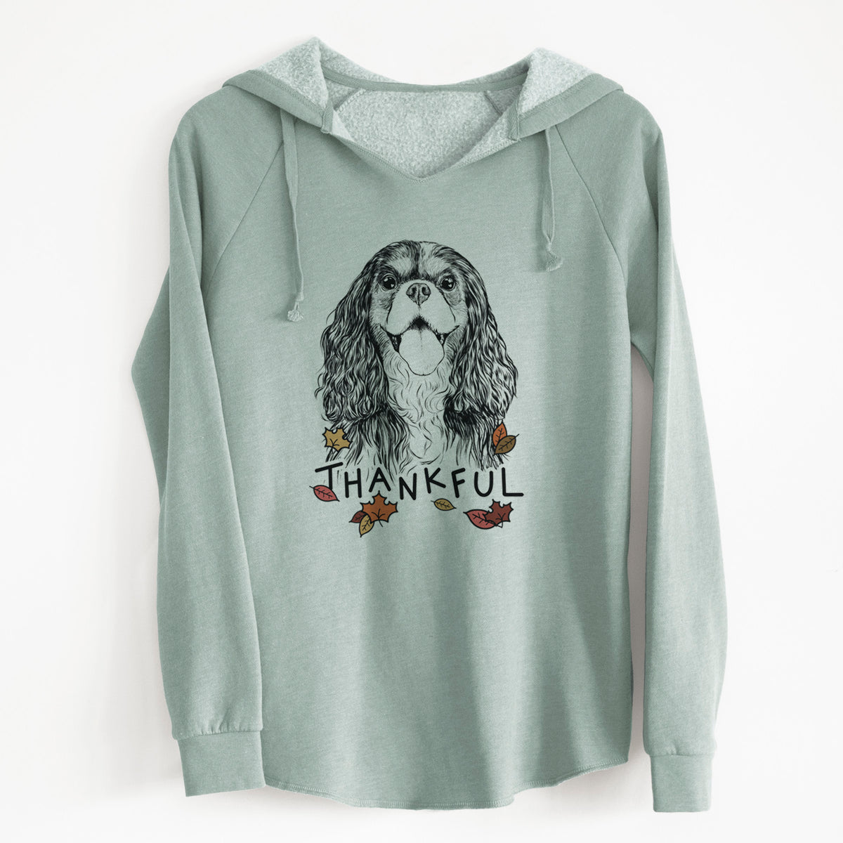 Thankful Brandy the Cavalier King Charles Spaniel - Cali Wave Hooded Sweatshirt