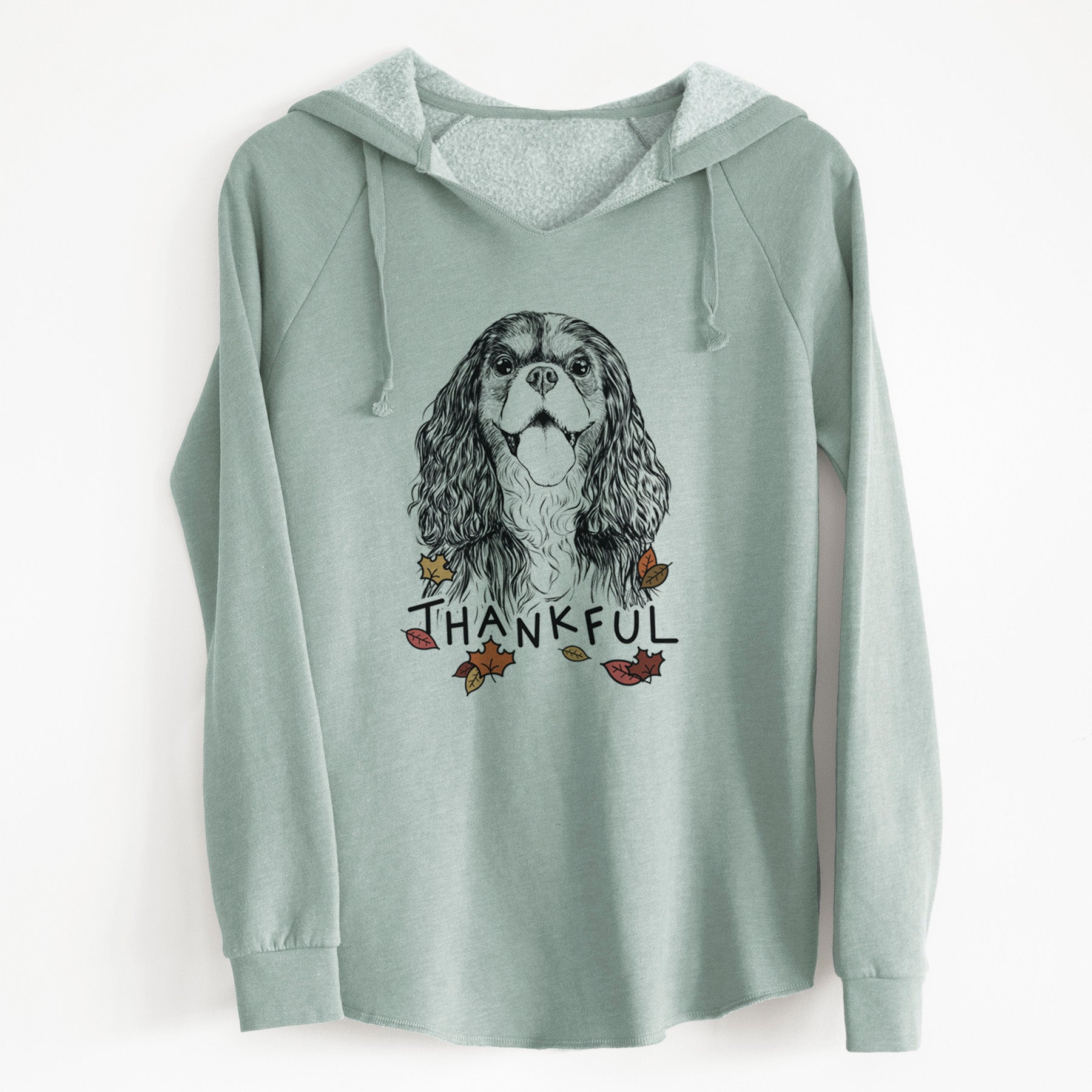 Thankful Brandy the Cavalier King Charles Spaniel - Cali Wave Hooded Sweatshirt