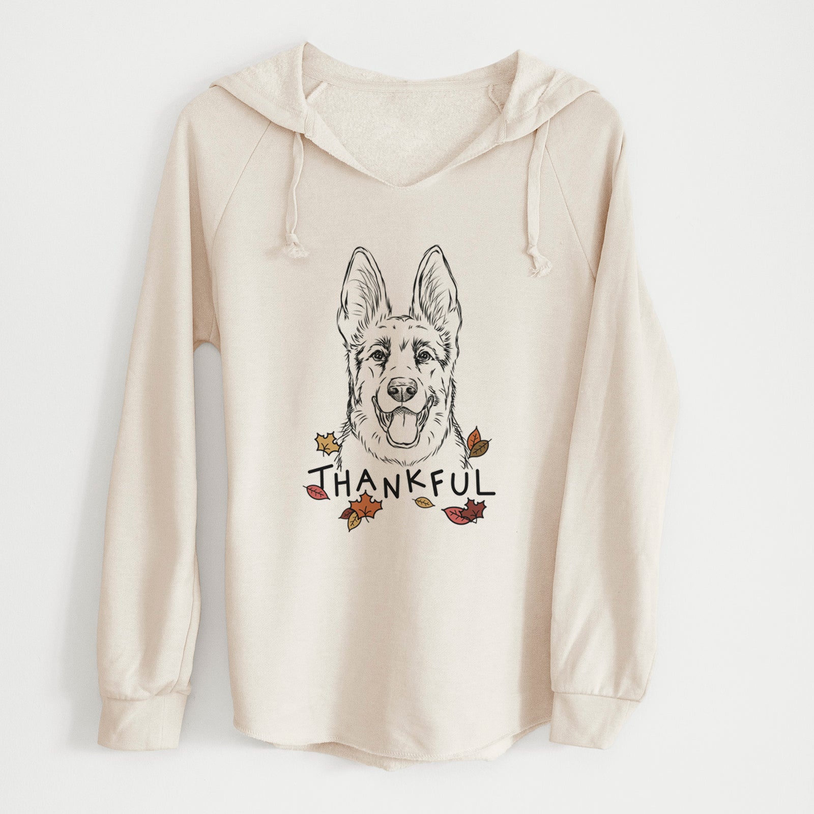 Thankful Brutus the German Shepherd - Cali Wave Hooded Sweatshirt