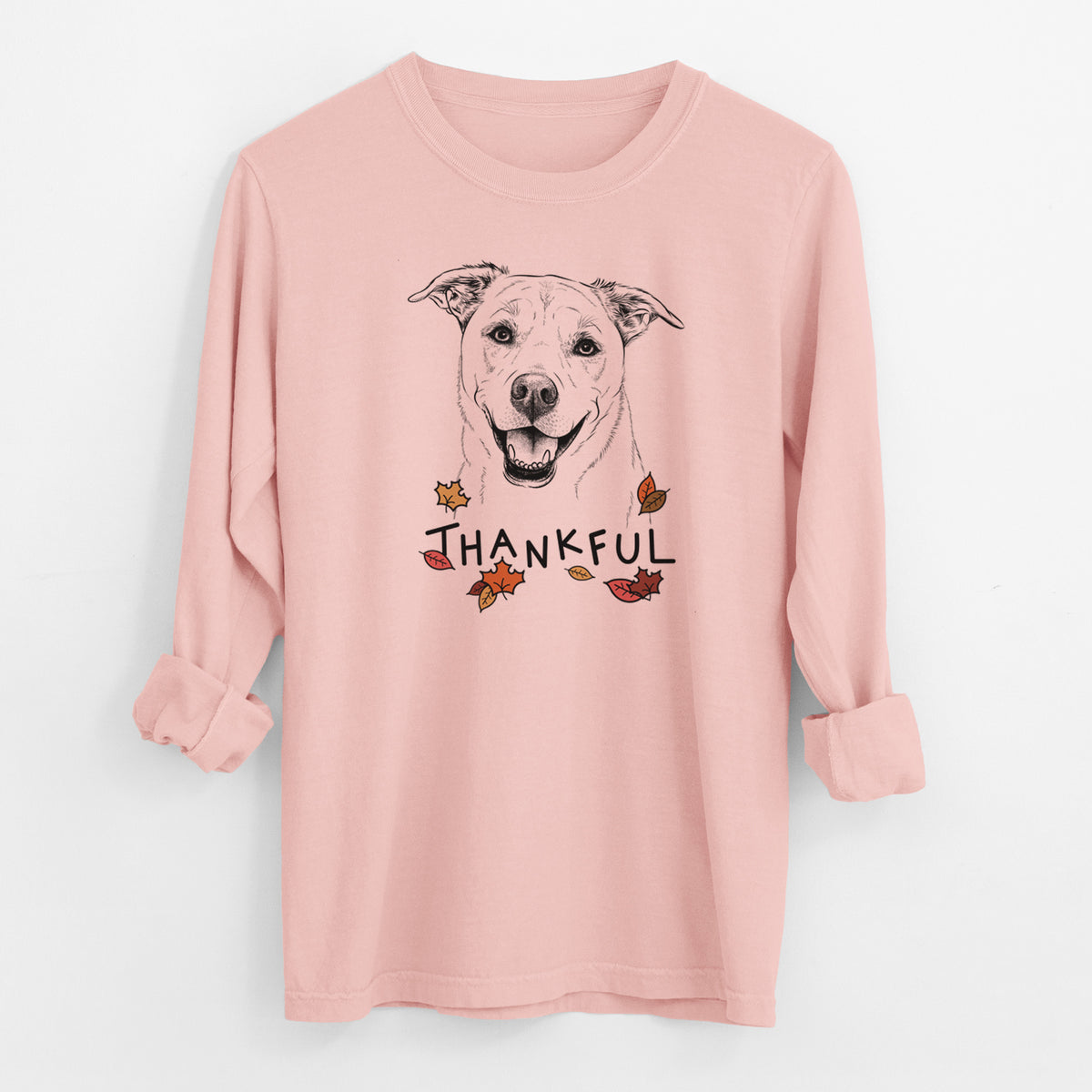 Thankful Carl the Mixed Breed - Men's Heavyweight 100% Cotton Long Sleeve