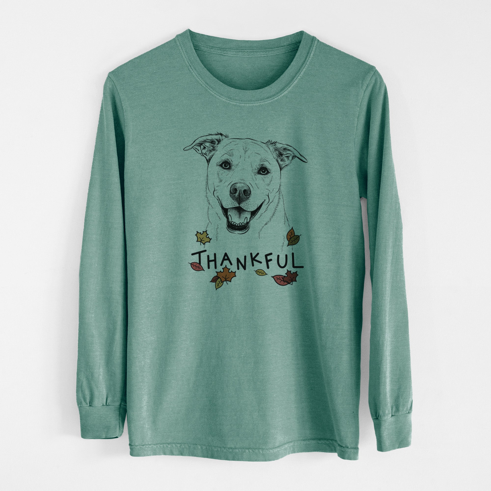 Thankful Carl the Mixed Breed - Men's Heavyweight 100% Cotton Long Sleeve