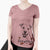 Thankful Carl the Mixed Breed - Women's V-neck Shirt