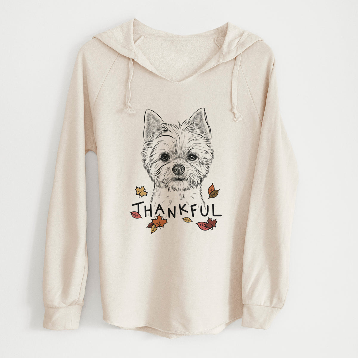 Thankful Chewy the Yorkshire Terrier - Cali Wave Hooded Sweatshirt