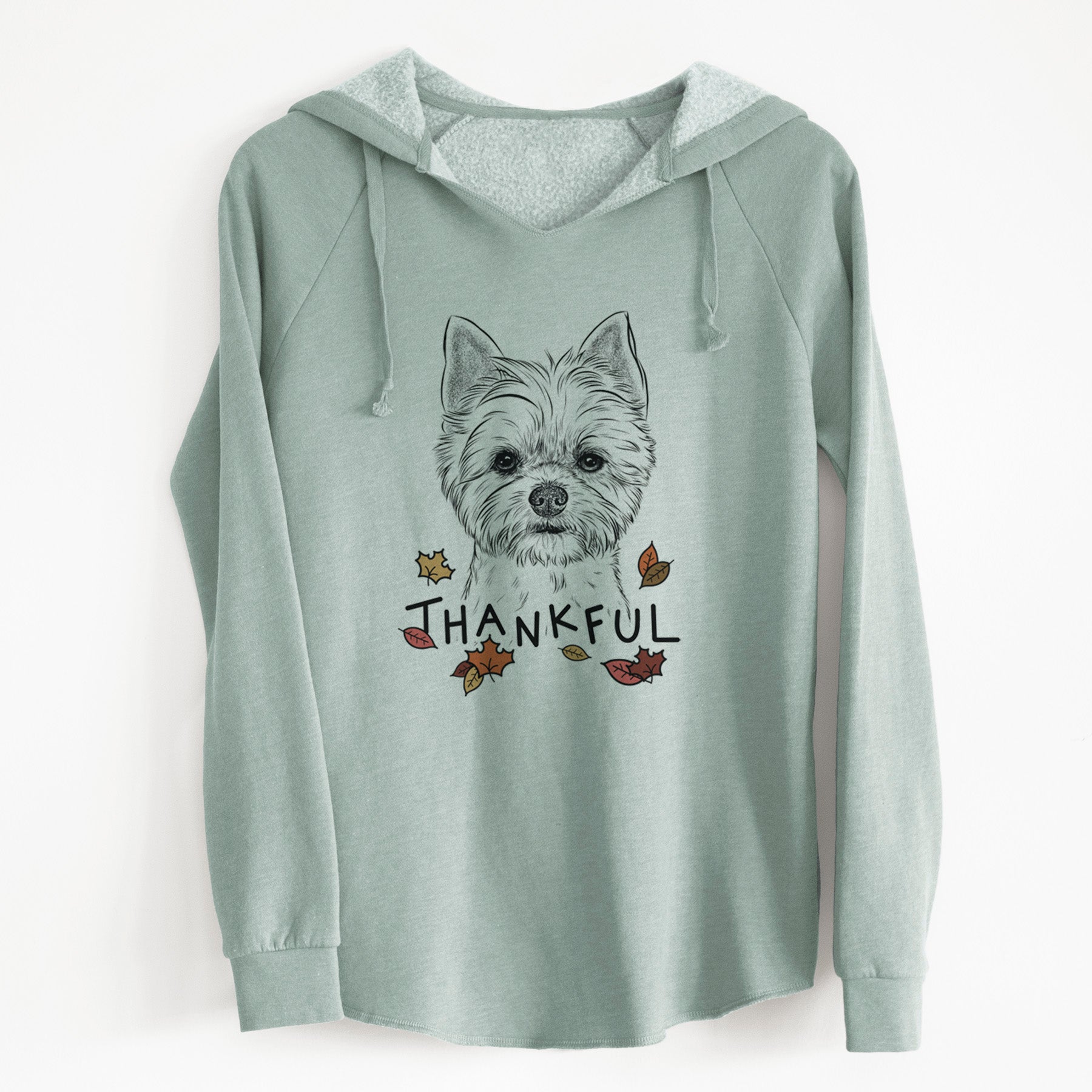 Thankful Chewy the Yorkshire Terrier - Cali Wave Hooded Sweatshirt