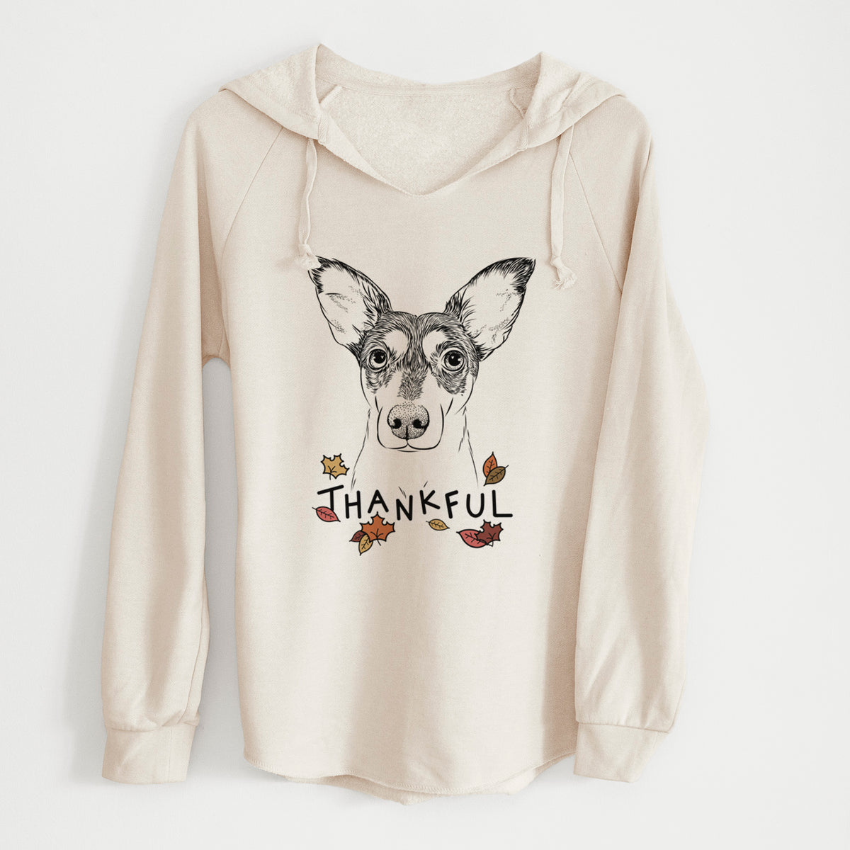 Thankful Chloe the Doxie Mix - Cali Wave Hooded Sweatshirt