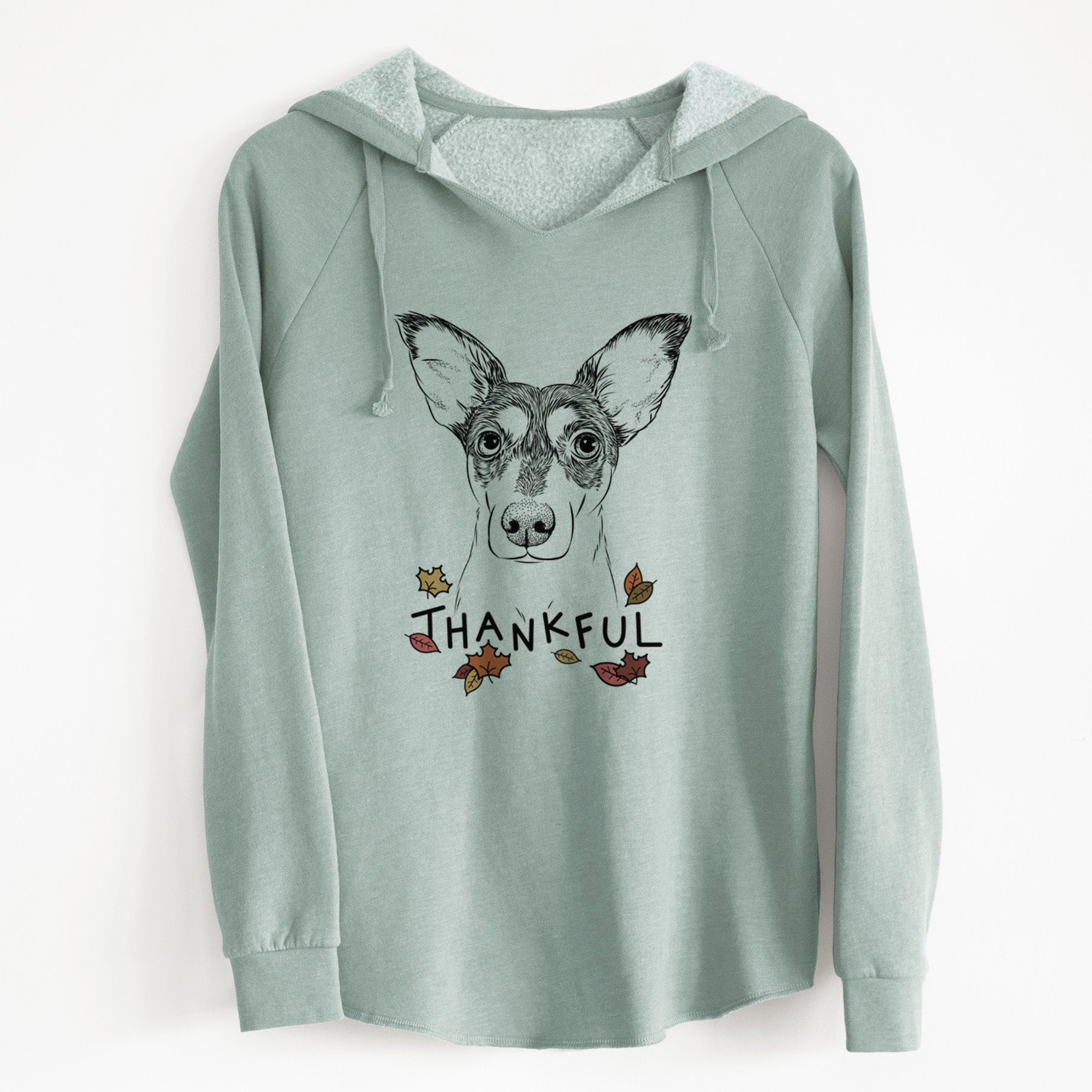 Thankful Chloe the Doxie Mix - Cali Wave Hooded Sweatshirt